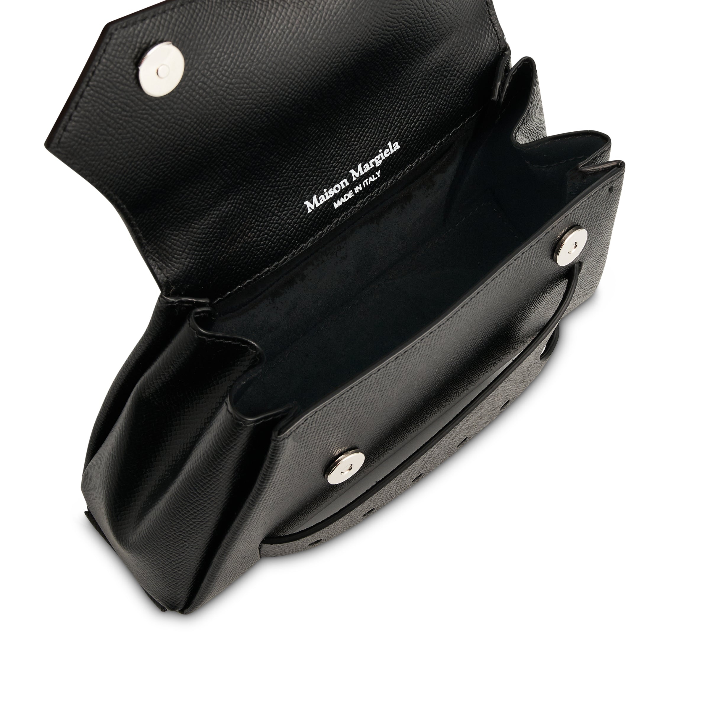 Micro Snatched Asymmetric Bag in Black - 5
