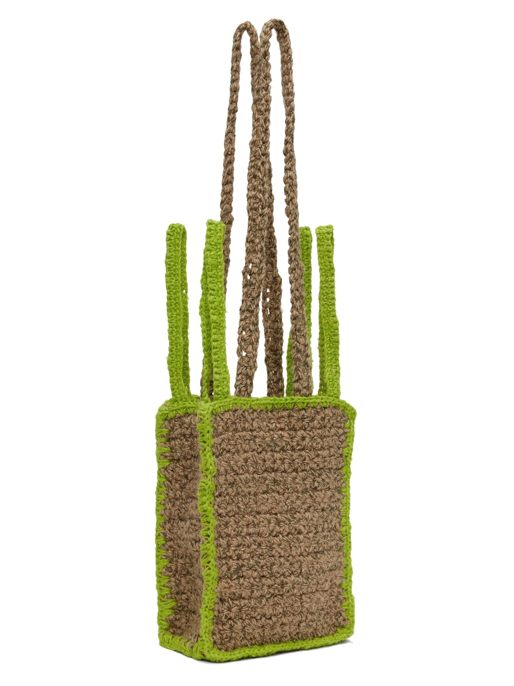 SSENSE Exclusive Beige & Green Bag - 3
