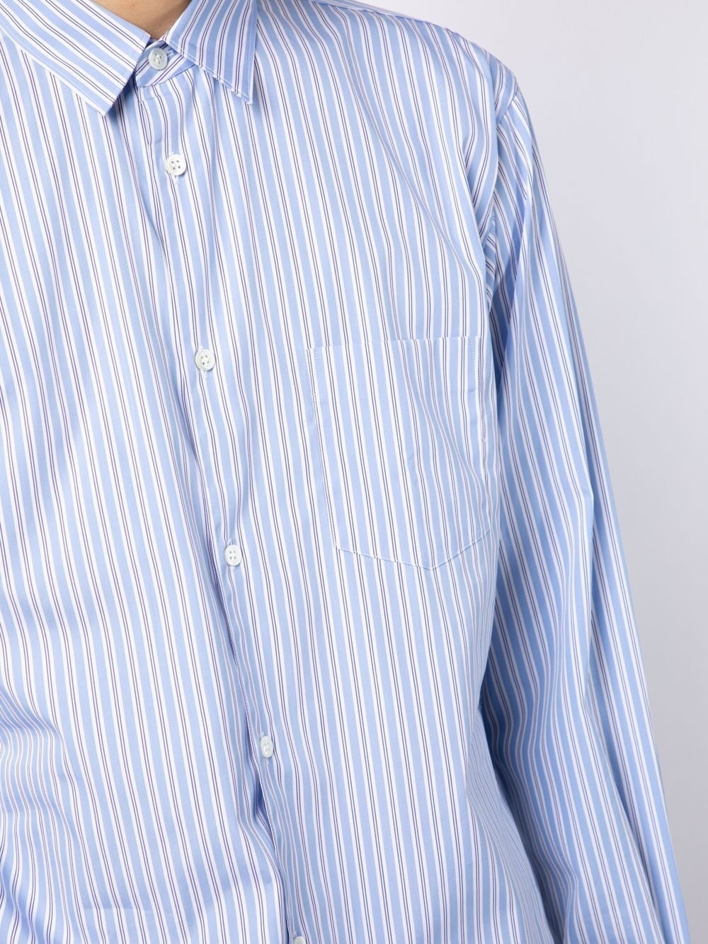 striped button-up shirt - 5