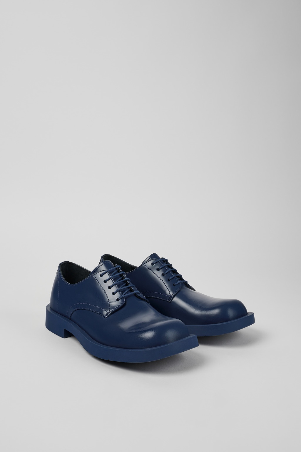 Blue Leather Blucher - 2
