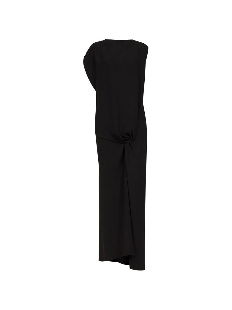 knot-detail draped dress 1