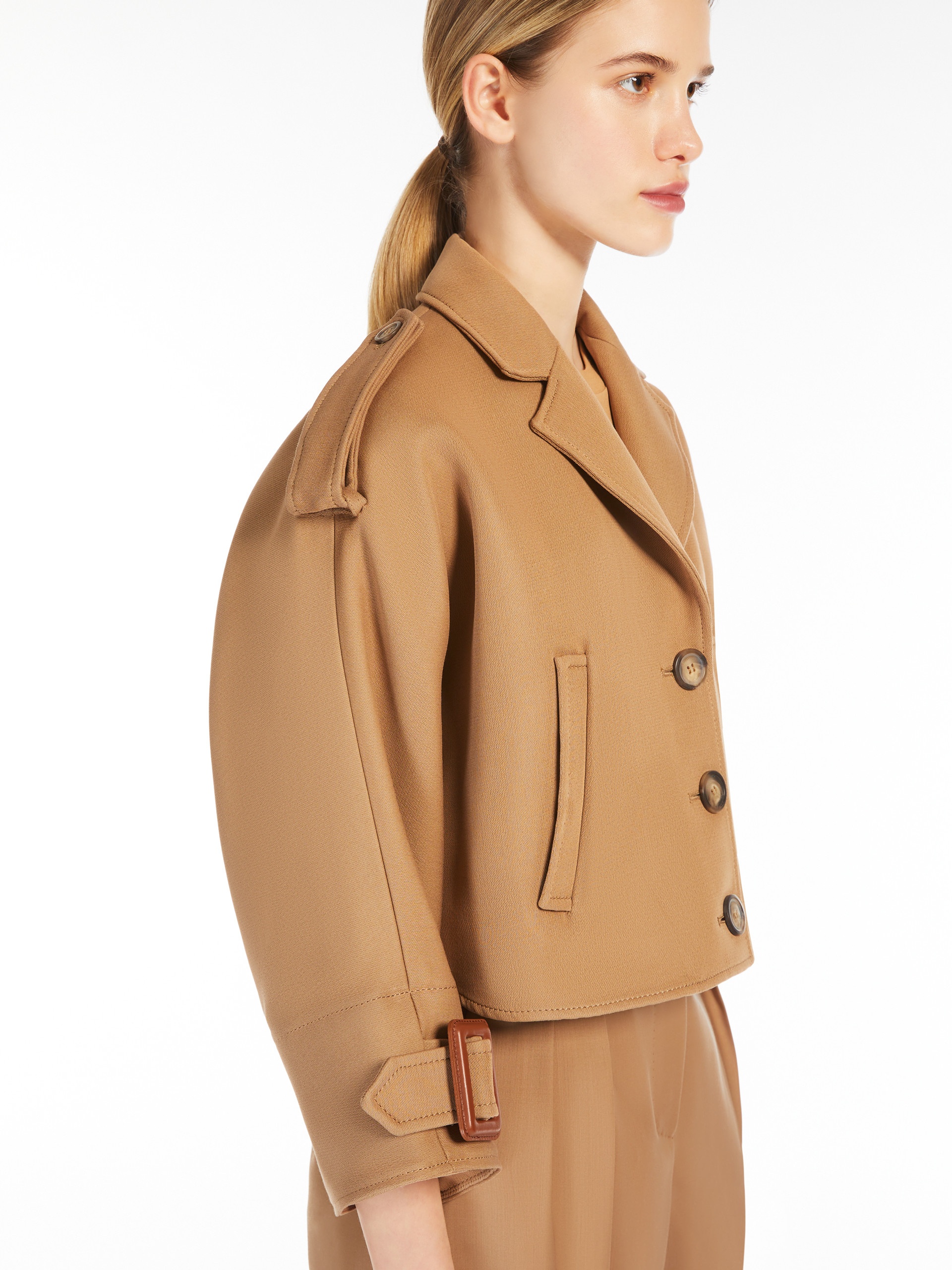 MAX MARA ウール＆コットン トレンチスタイル ケープ AZZORRE Max Mara Azzorre cropped wool and cotton cape | selfridges