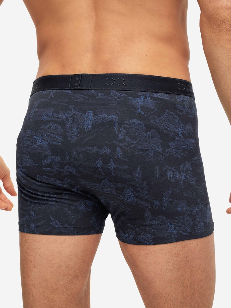 Men's Boxer Briefs Tolie 7 Pima Cotton Stretch Navy - 6