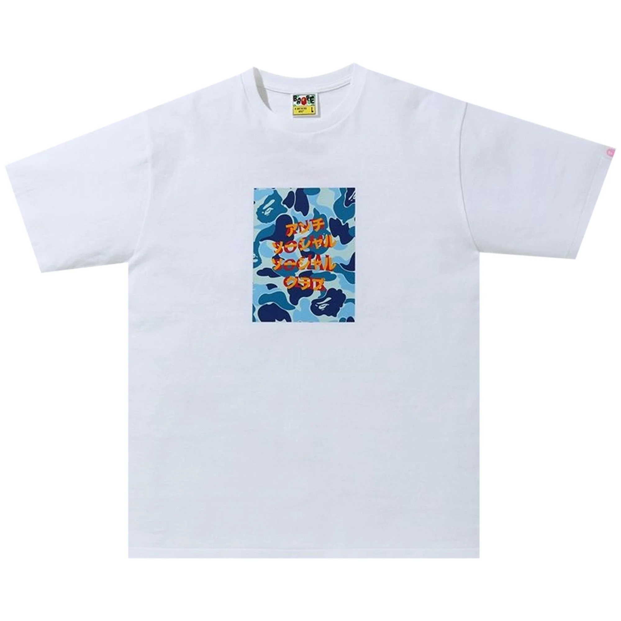 BAPE x Anti Social Social Club ABC Camo Box Tee 'White/Blue' - 1