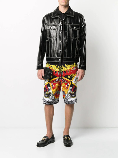 VERSACE JEANS COUTURE graphic paisley print shorts outlook