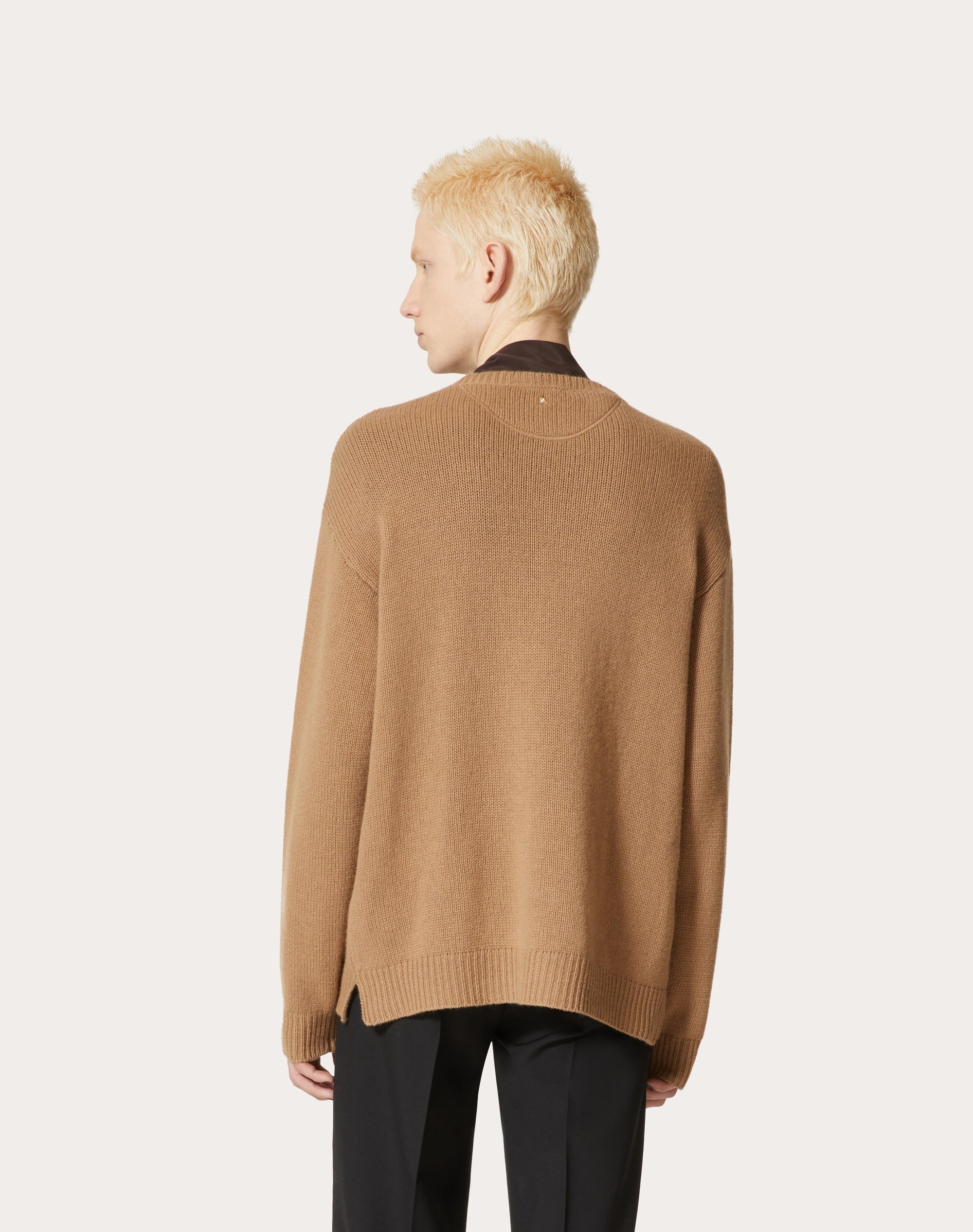 CASHMERE CREWNECK SWEATER WITH STUD - 4