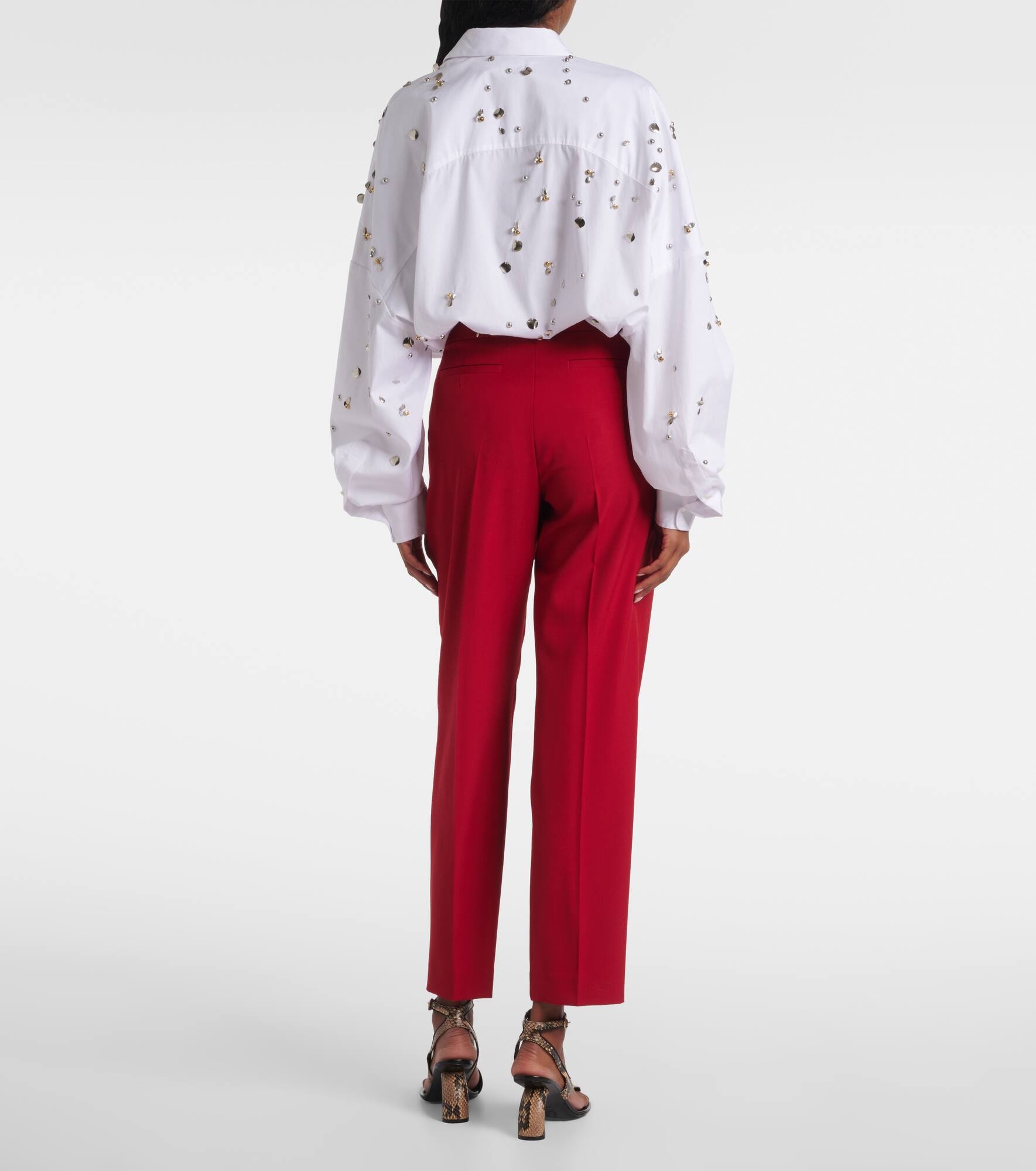 Wool slim pants - 3