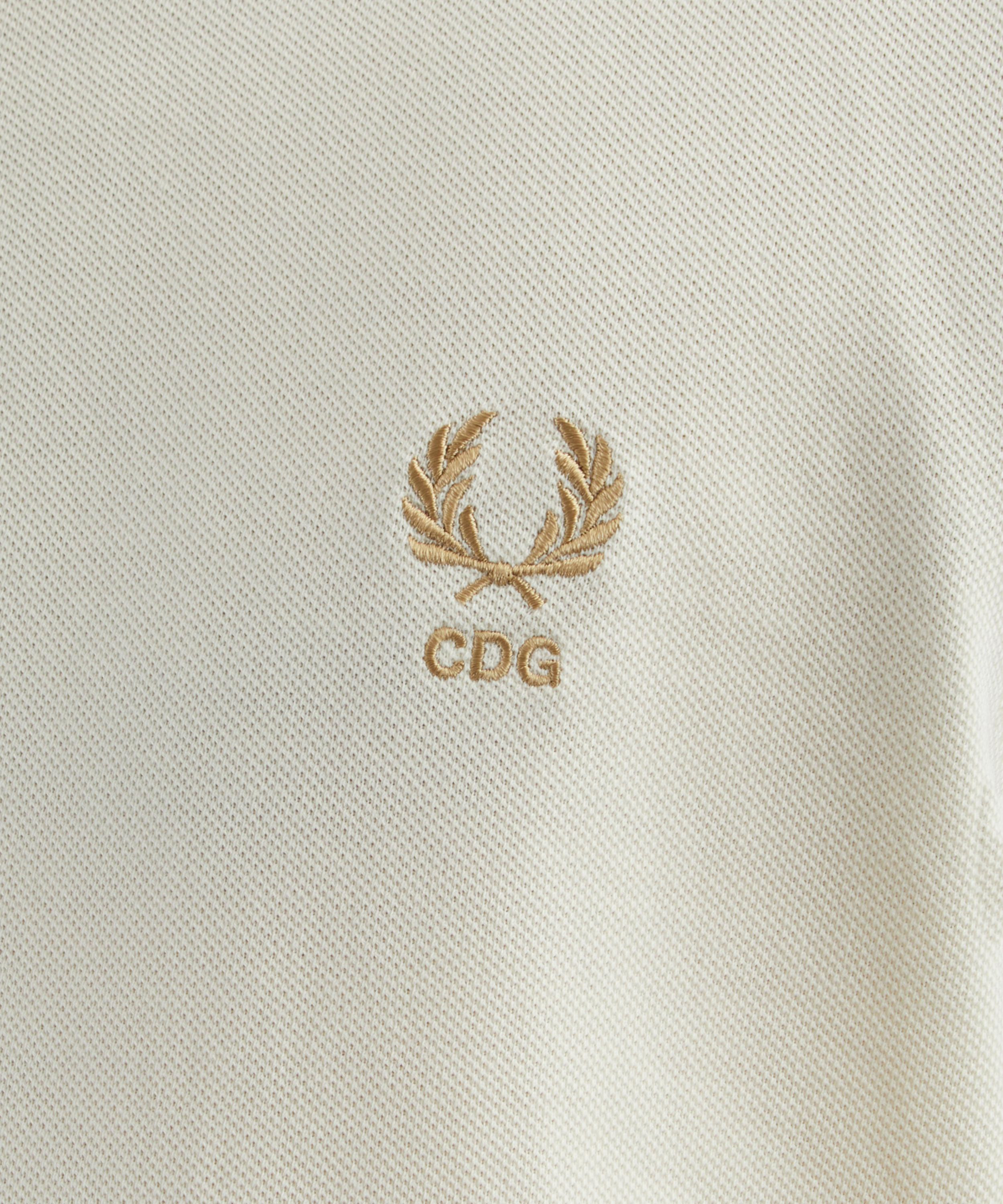 x Fred Perry Colour Block Ecru Polo Shirt - 5
