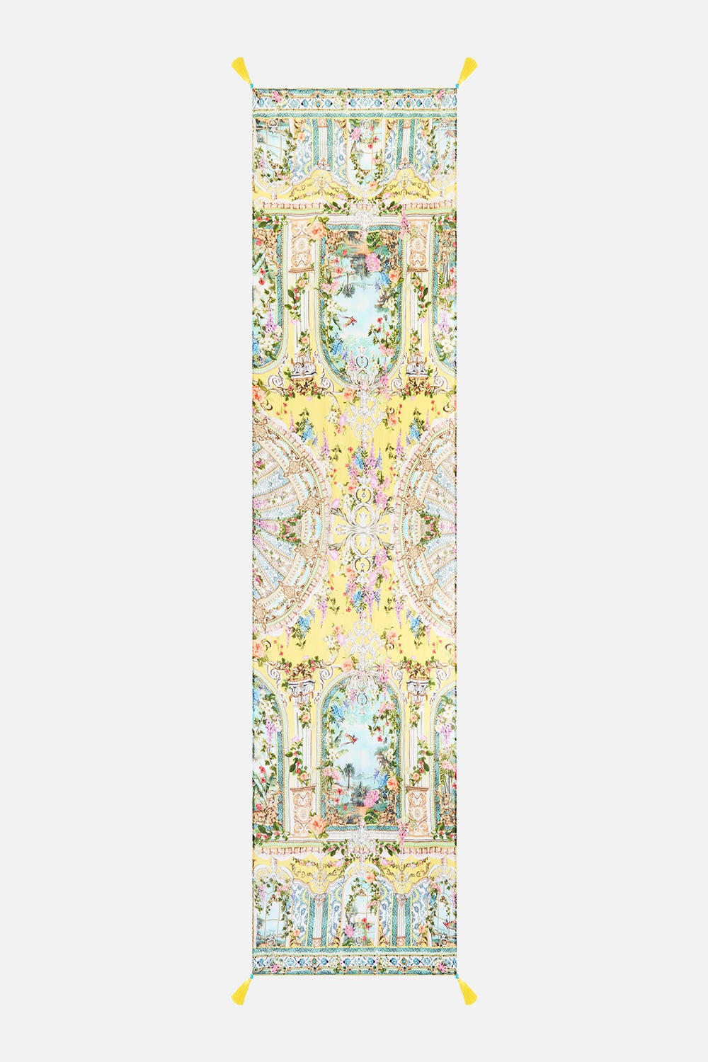 LONG SILK CRINKLE CHIFFON SCARF - 2