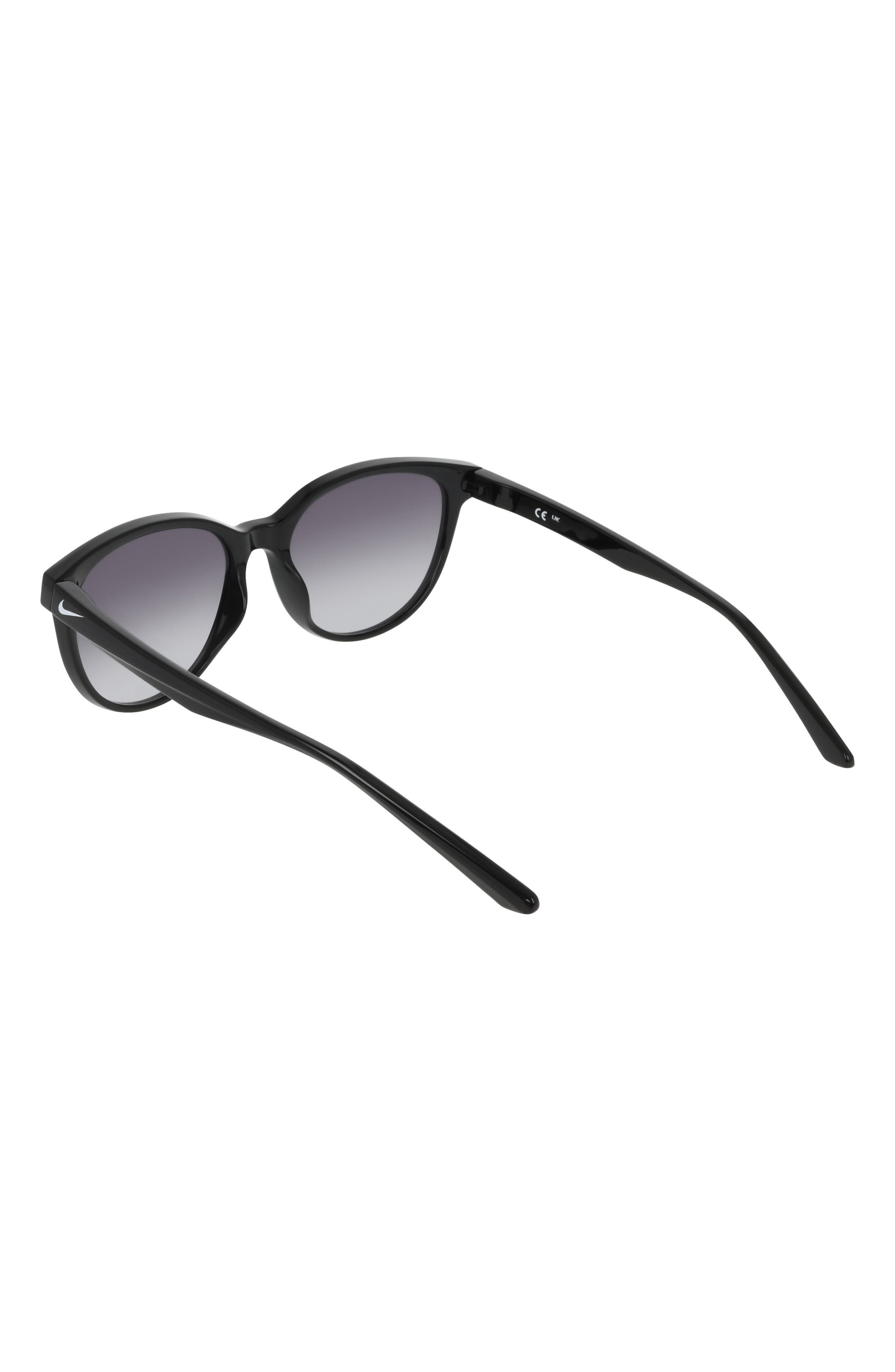 Nike Vital Trend 55mm Gradient Round Sunglasses in Black /Smoke Gradient at Nordstrom - 4