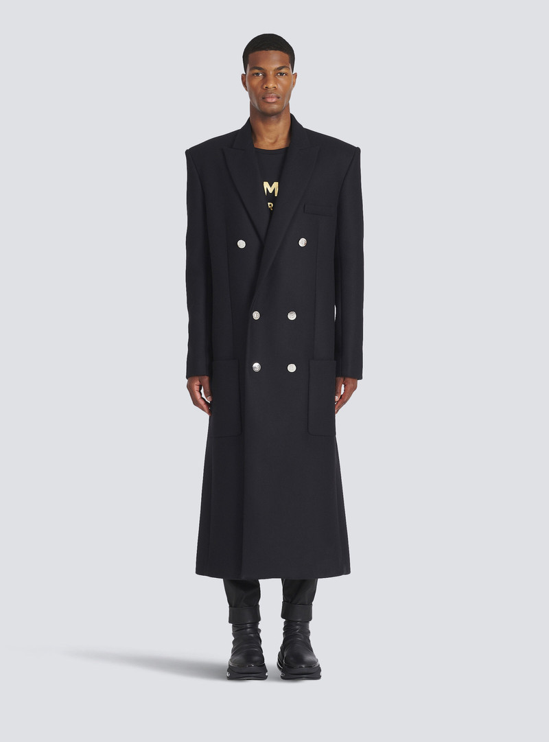 Long asymmetrical wool coat 3