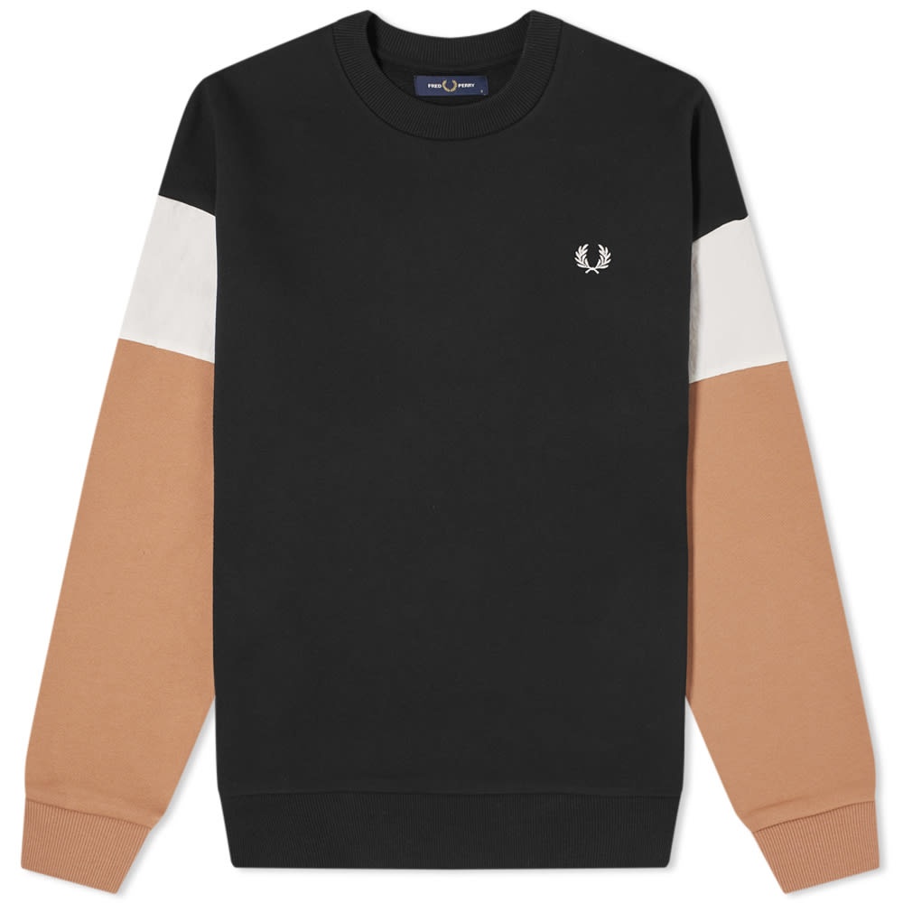 Fred Perry Colourblock Crew Sweat - 1