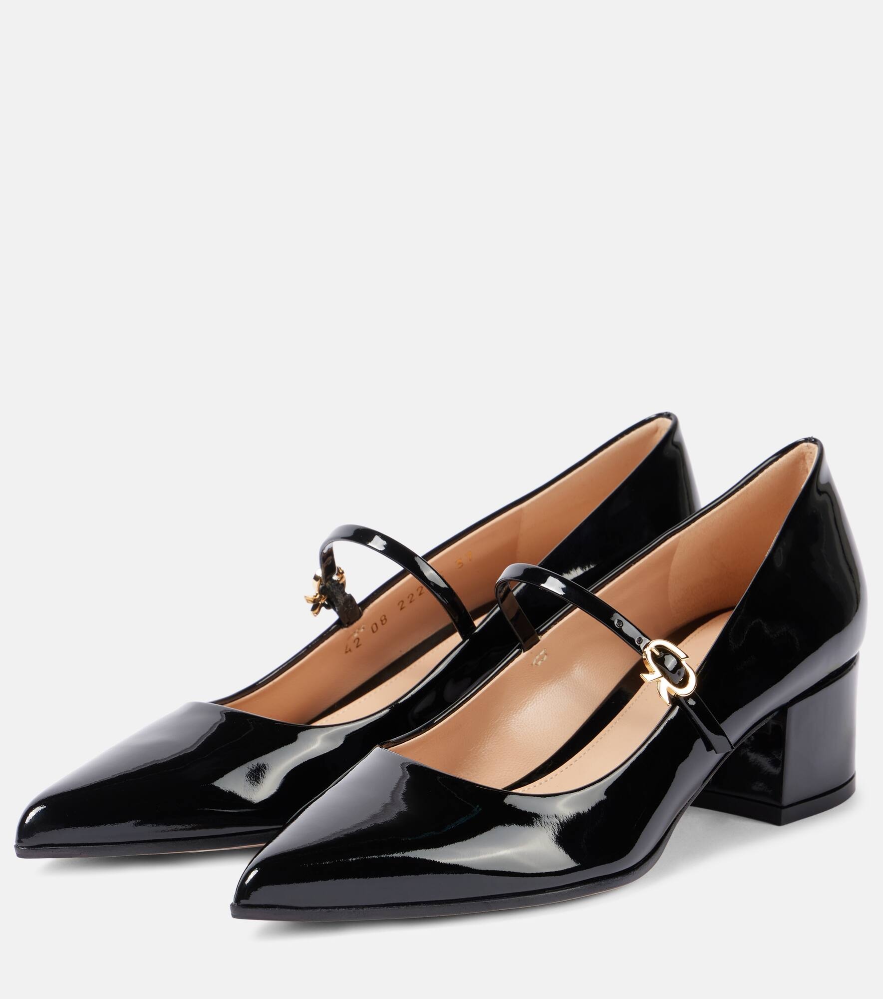 Ribbon patent leather Mary Jane pumps - 5