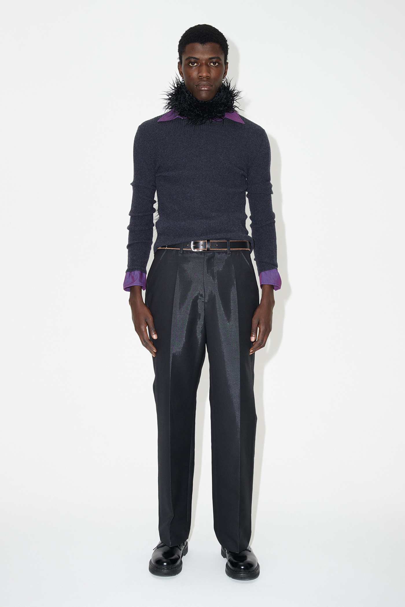 Darien Trouser Black Mnemoic Wool - 1