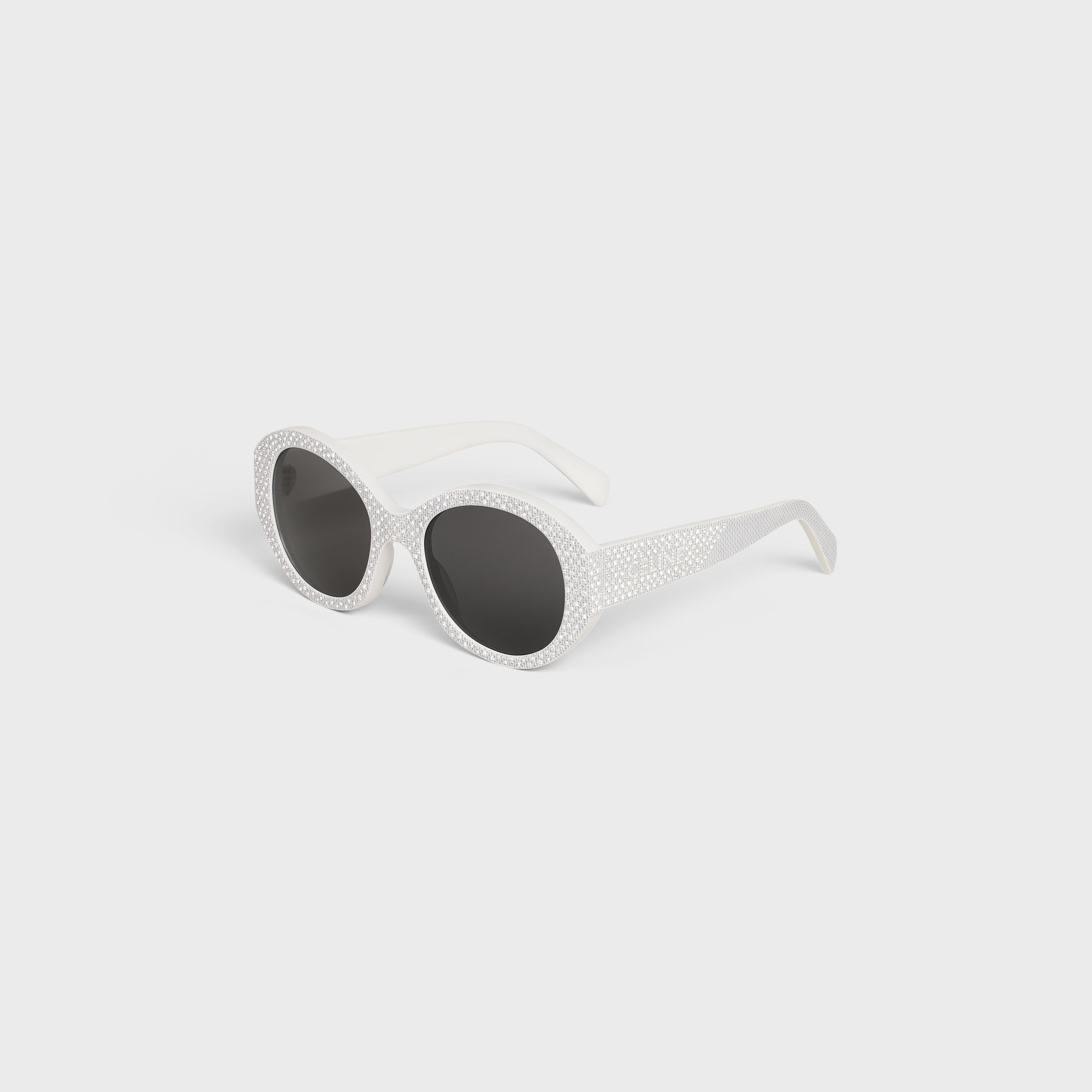 Round S240 Sunglasses in Acetate with Crystals - 3