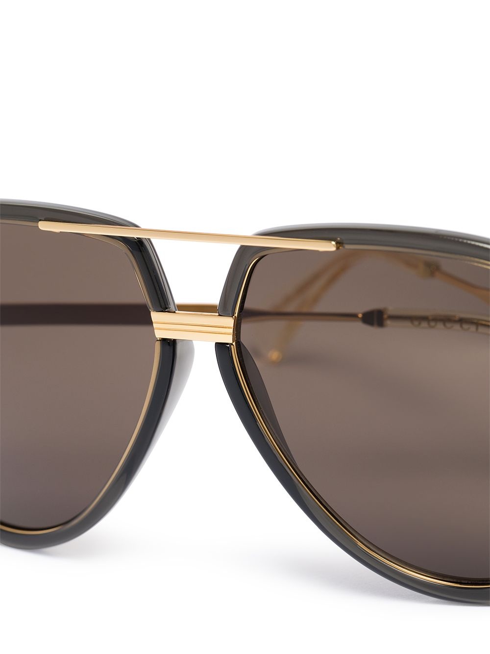 logo-engraved aviator-frame sunglasses - 3