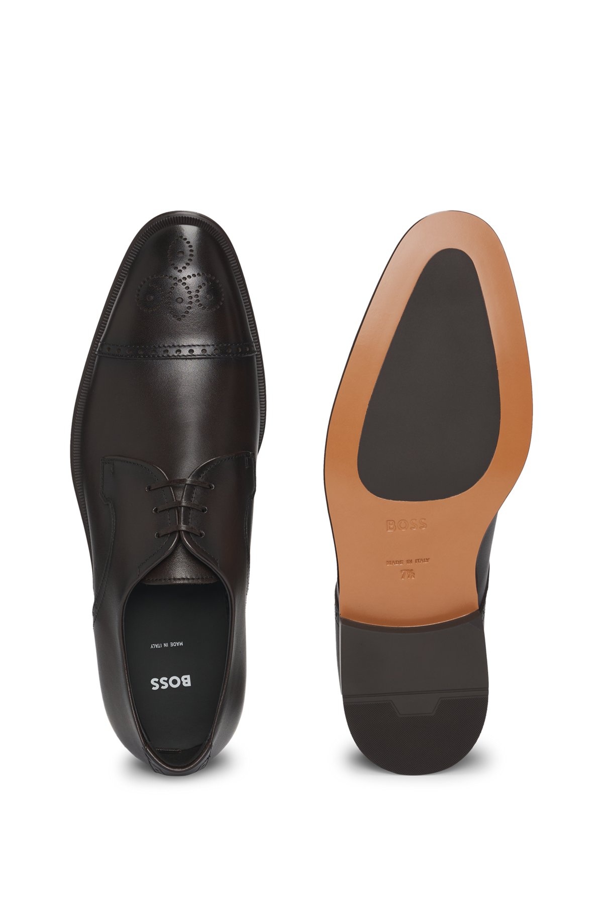 ITALIAN-LEATHER DERBY SHOES WITH CAP TOE - 4