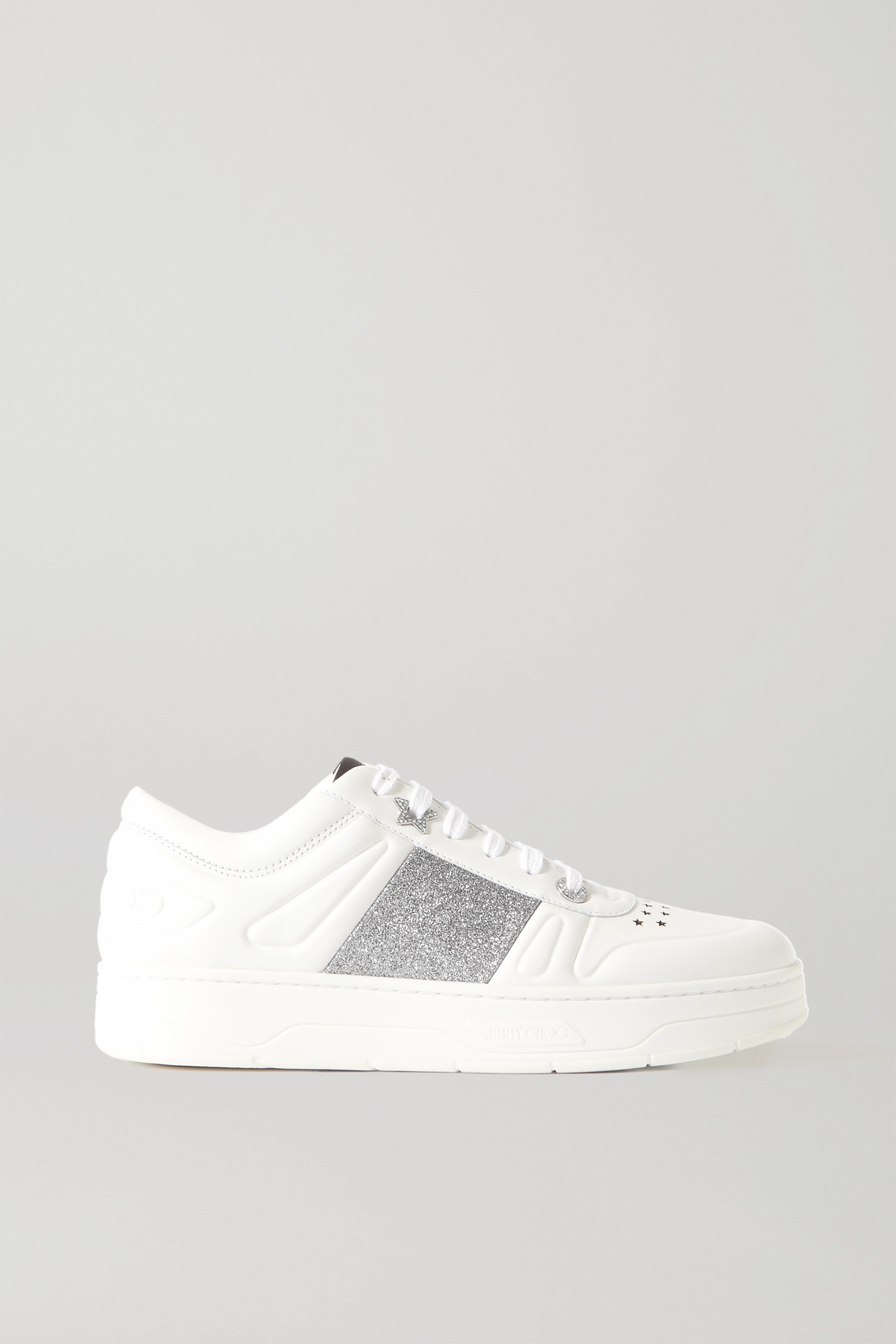 Hawaii embellished perforated leather sneakers - 1