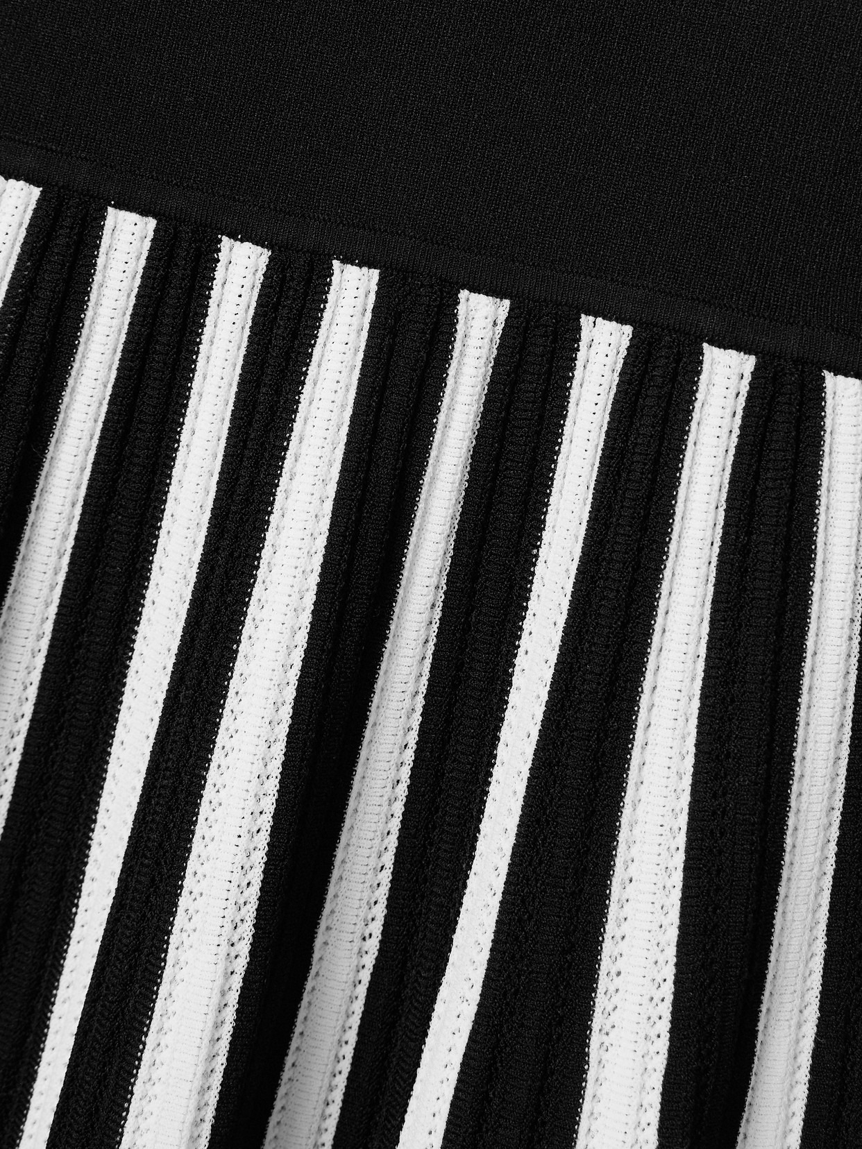 Striped Ribbed Pointelle-knit Midi Dress - 4