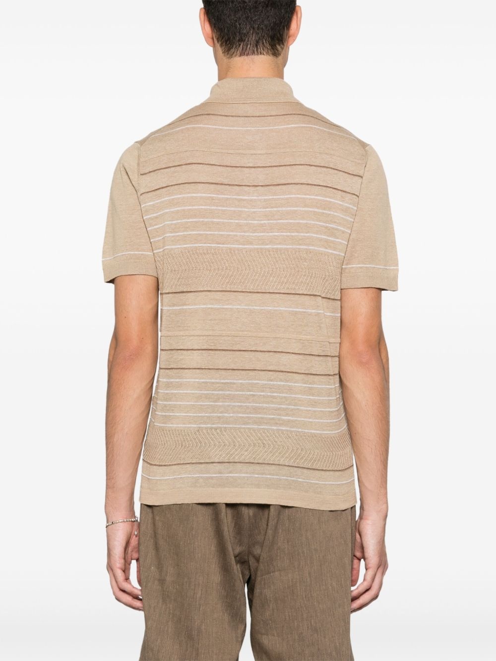 striped polo shirt - 4