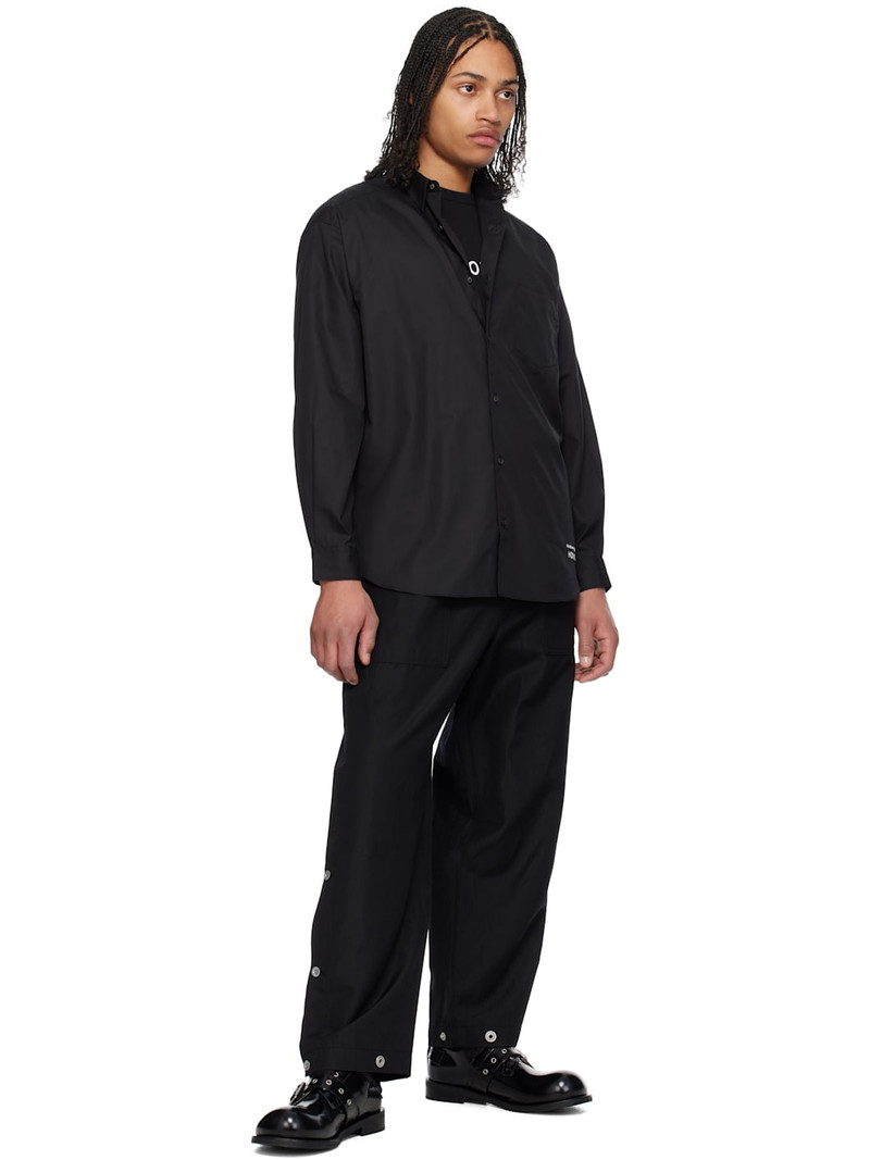 Comme des Garçons Homme Black Cotton Broad Shirt outlook
