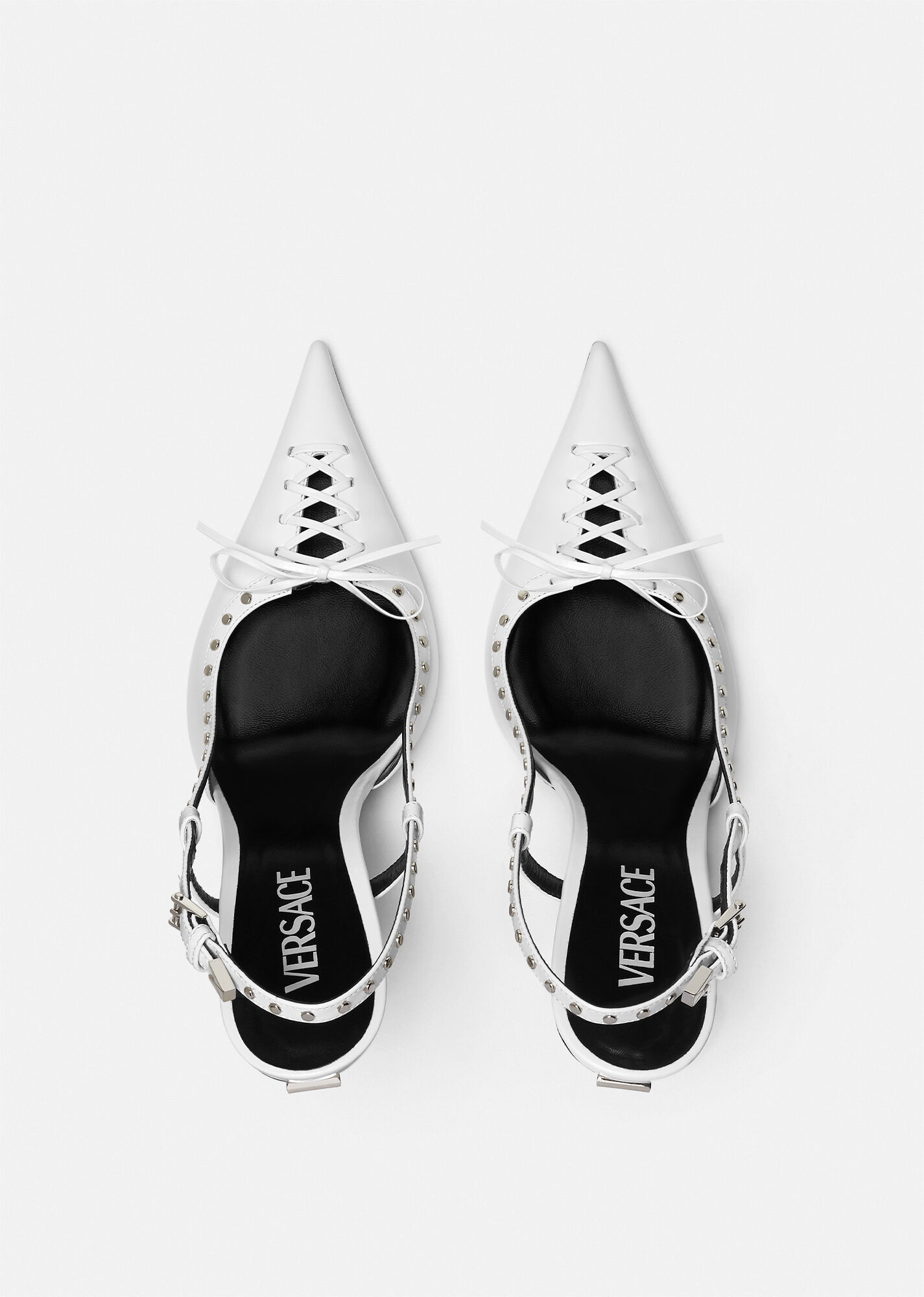 Laced Pin-Point Slingback Pumps - 3