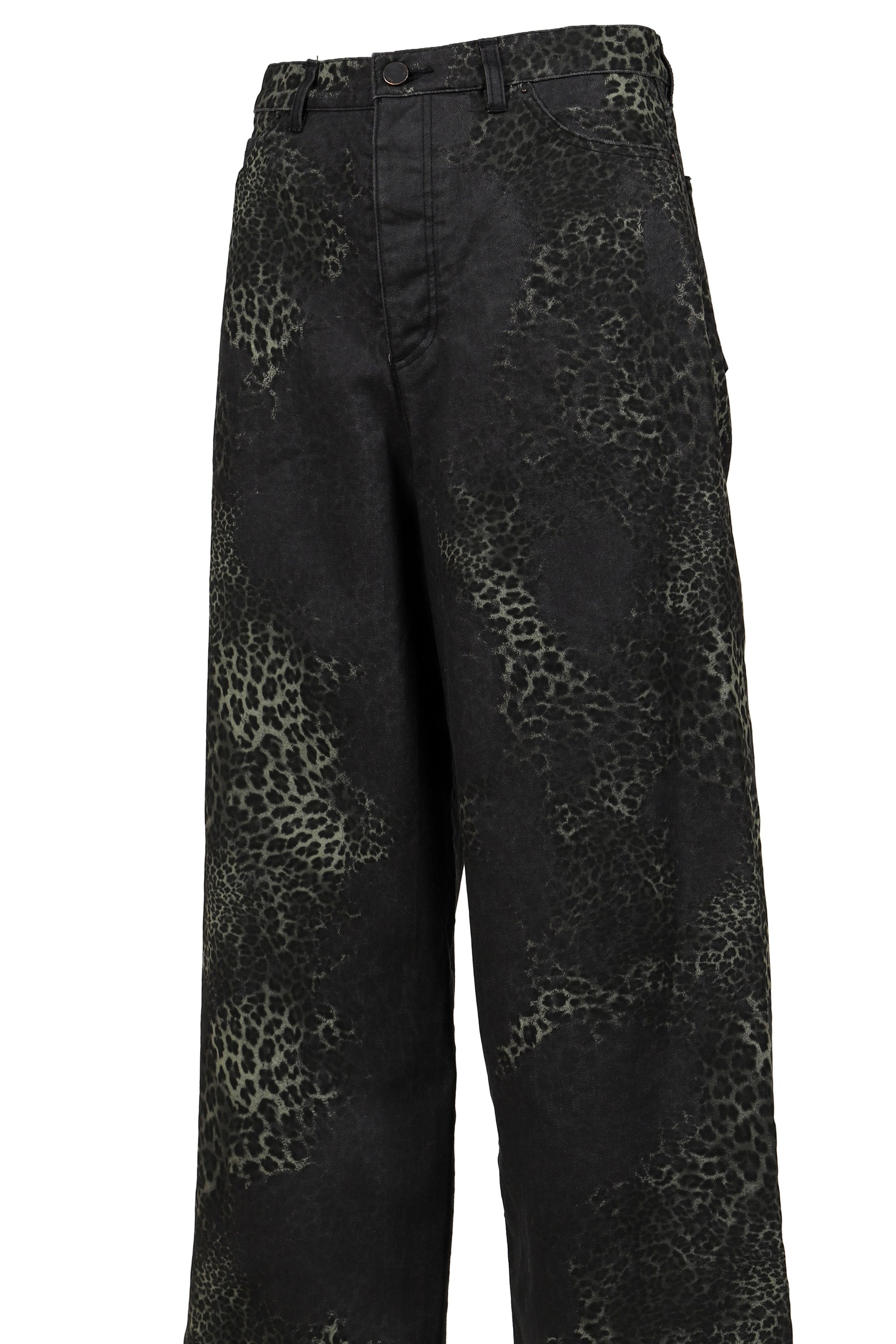 WIDE 5-POCKET PANTS / LEOPARD - 4
