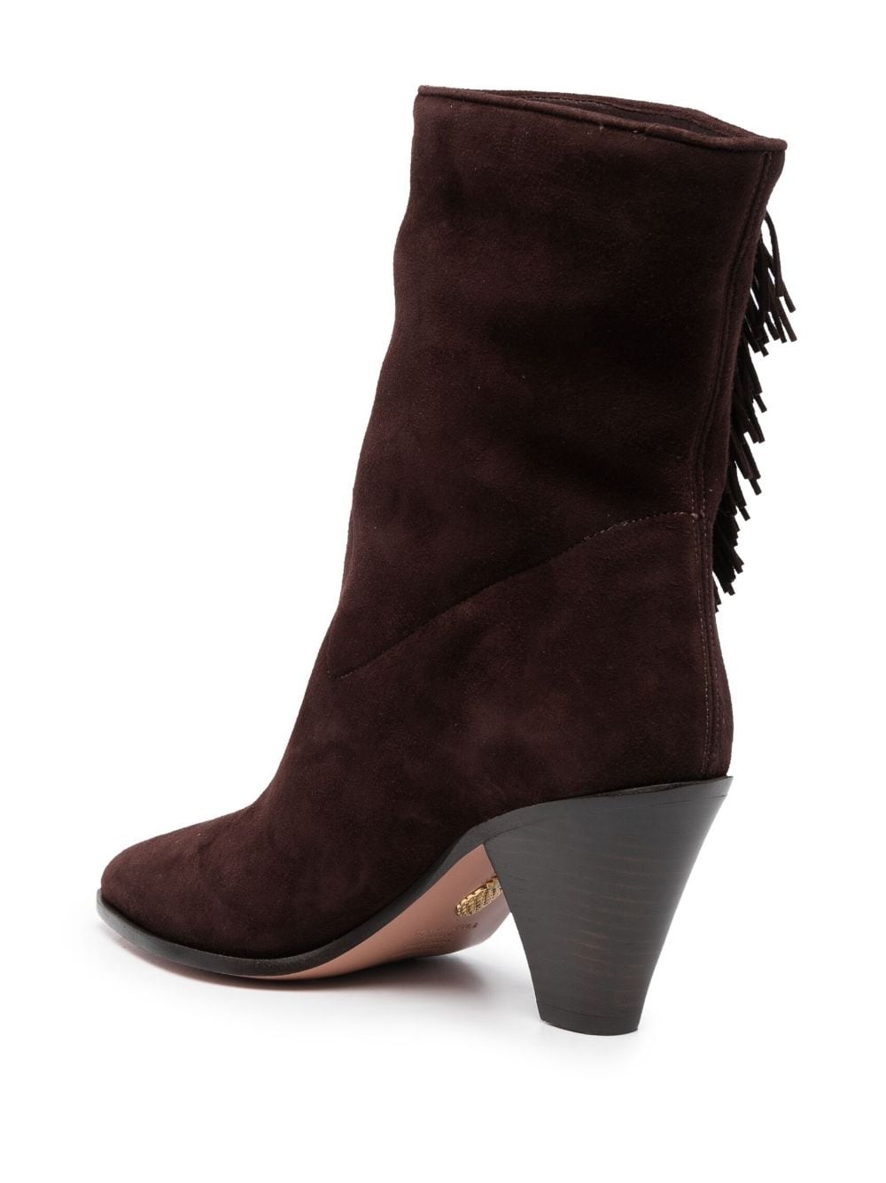 Marfa 70mm fringed suede boots - 3