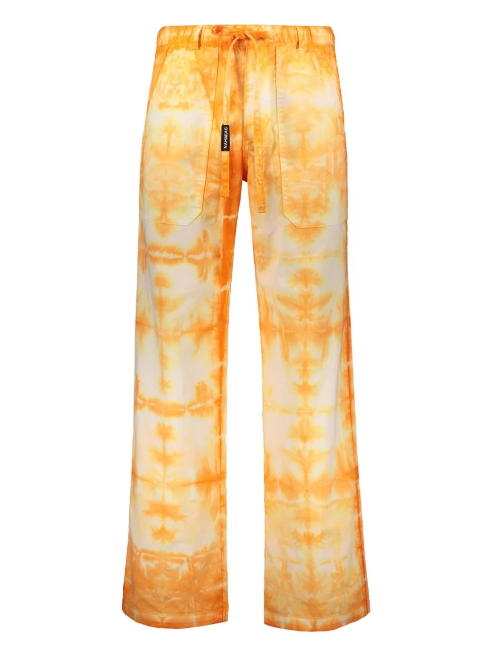 tie-dye print trousers - 1