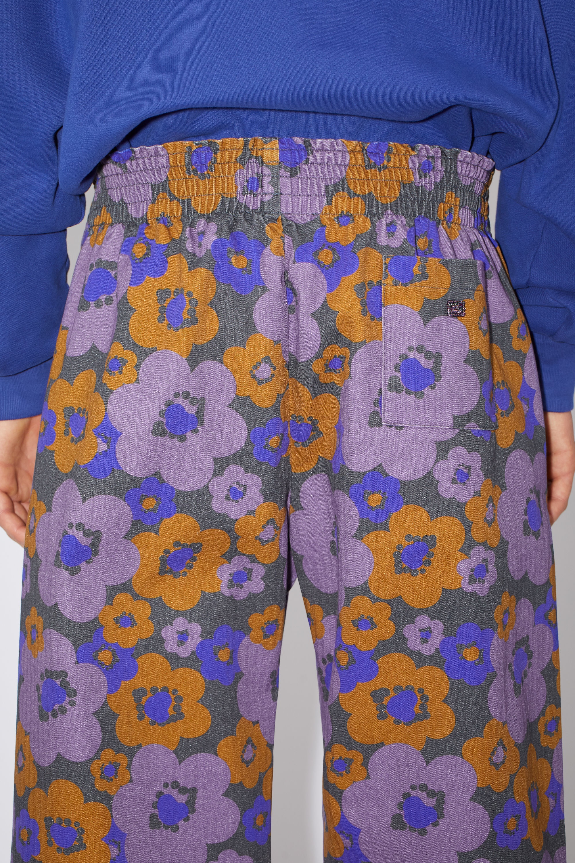 Flower print trousers - Purple/brown - 5