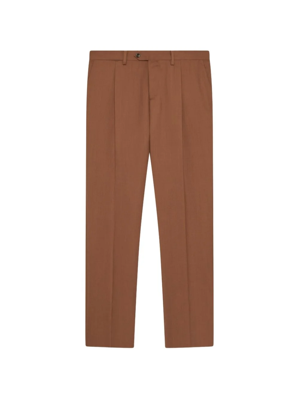 single-pleat wool trousers - 1
