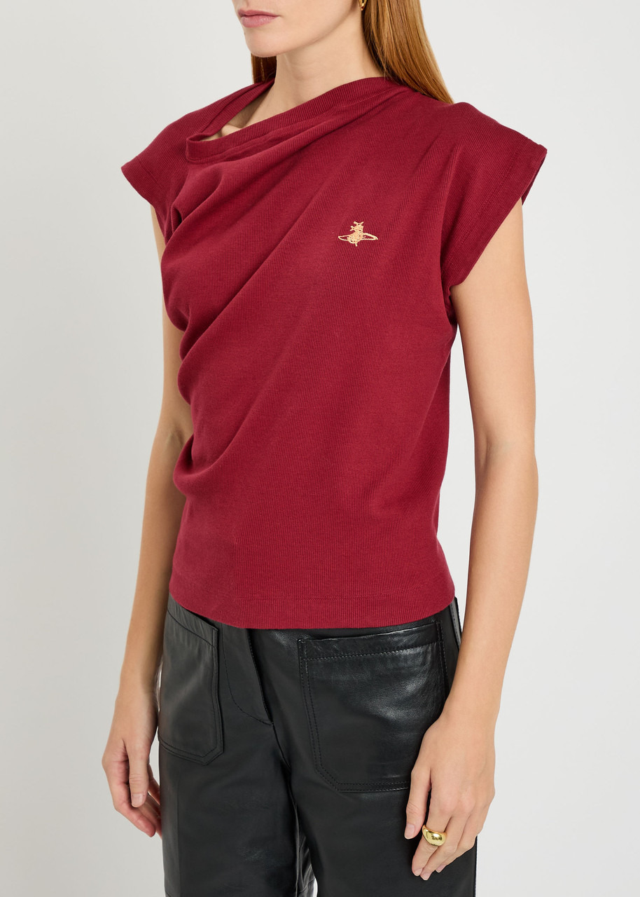 Vivienne Westwood Hebo Asymmetric Stretch-cotton top - 2