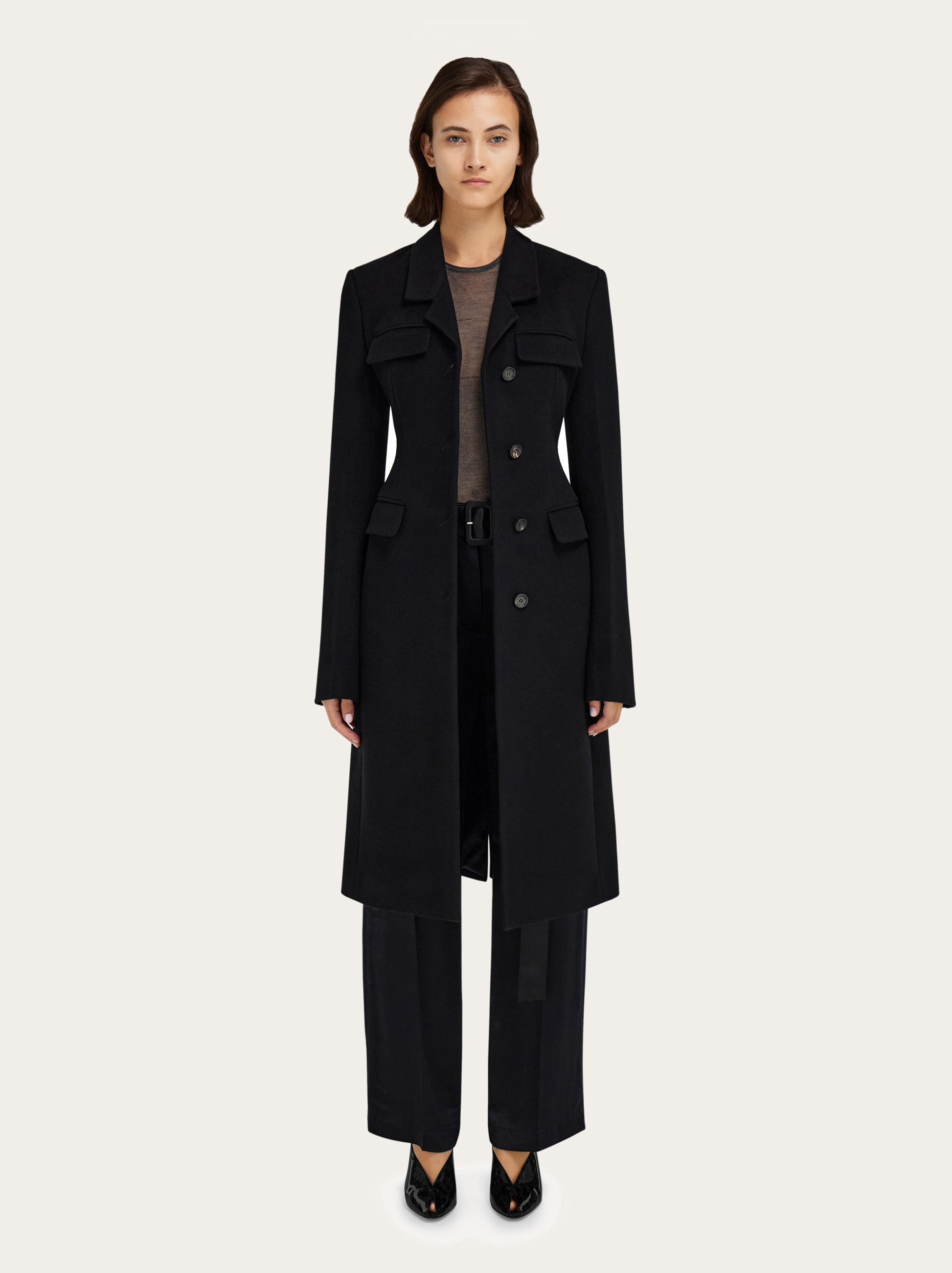Fitted single breasted coat - 6