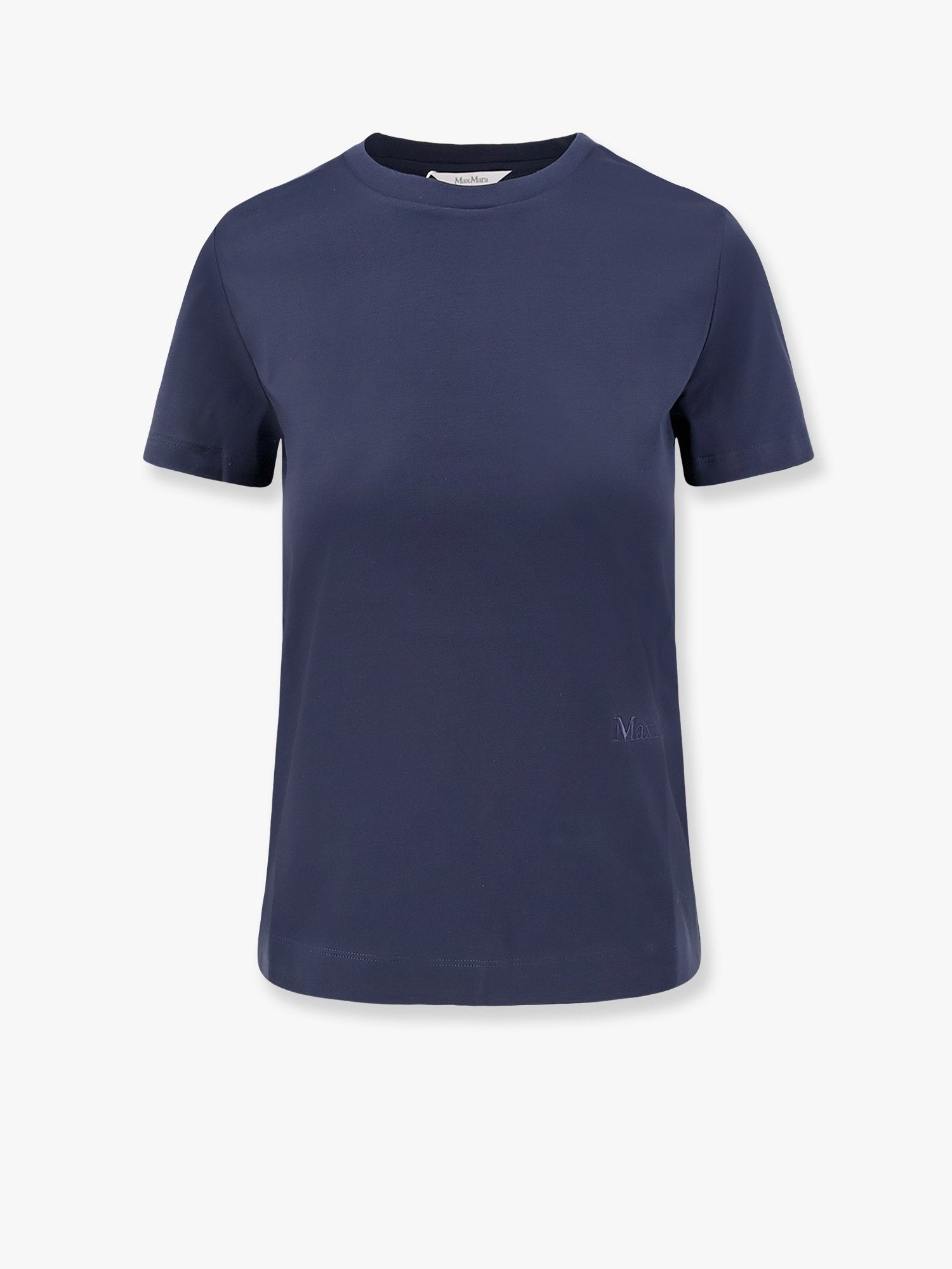 Max Mara Nerina Cotton T-Shirt With Max Mara Embroidery - 1