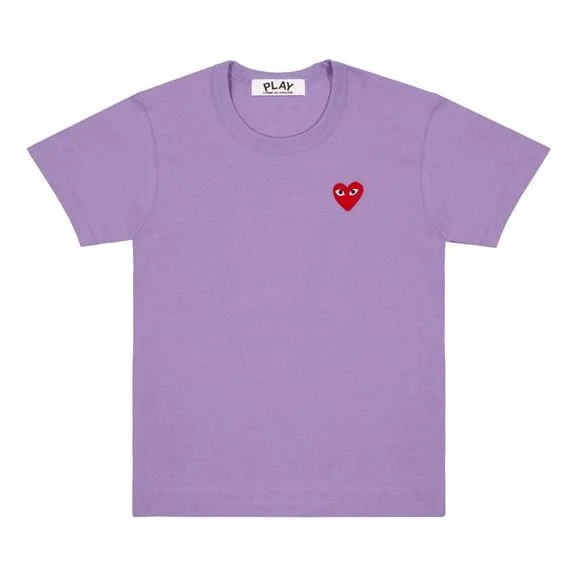 (WMNS) COMME des GARCONS PLAY Heart Logo Tee 'Purple Pink' AZ-T211-051-4 - 1