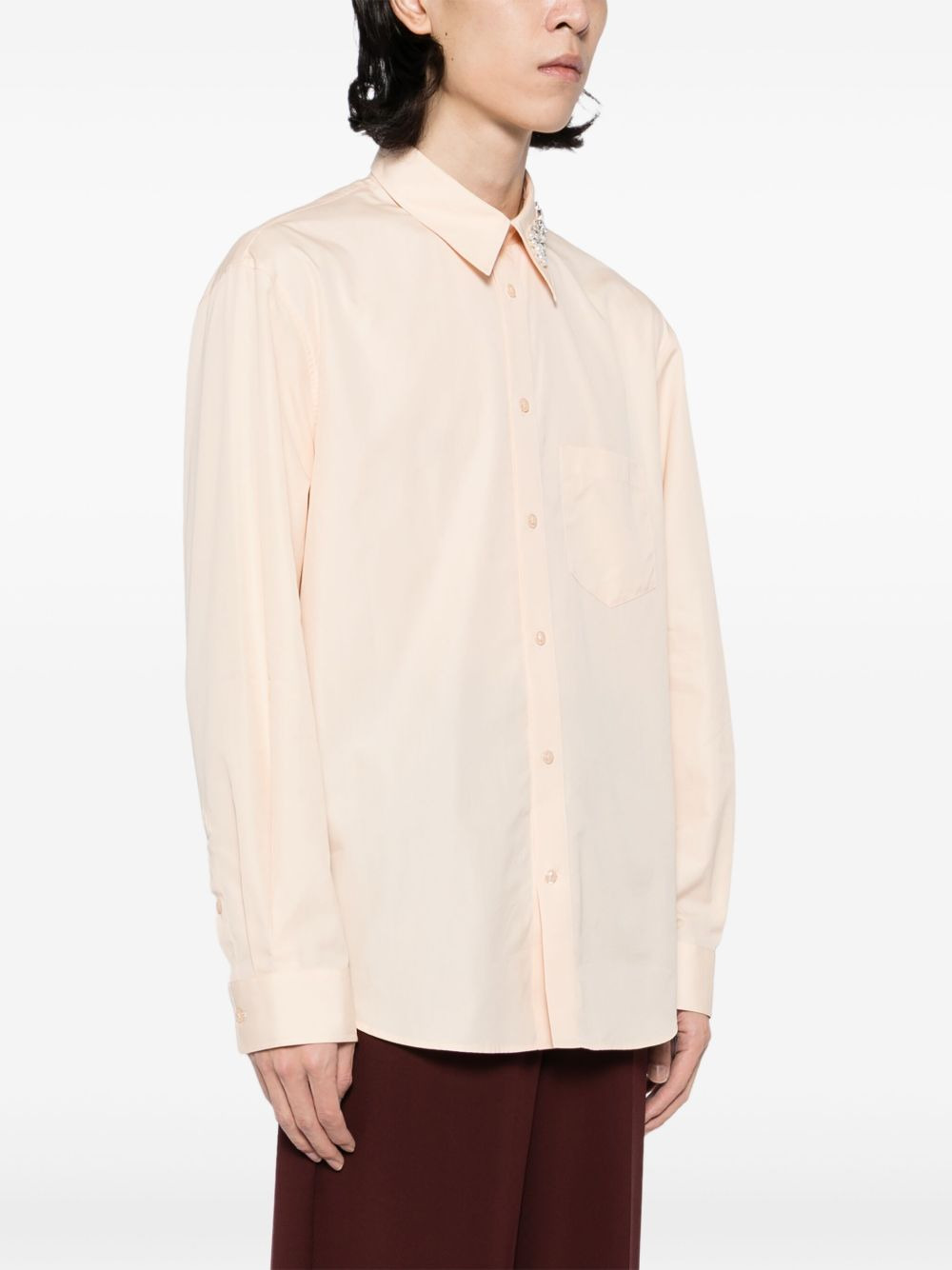 Embellished Flower Classic Shirt - 3