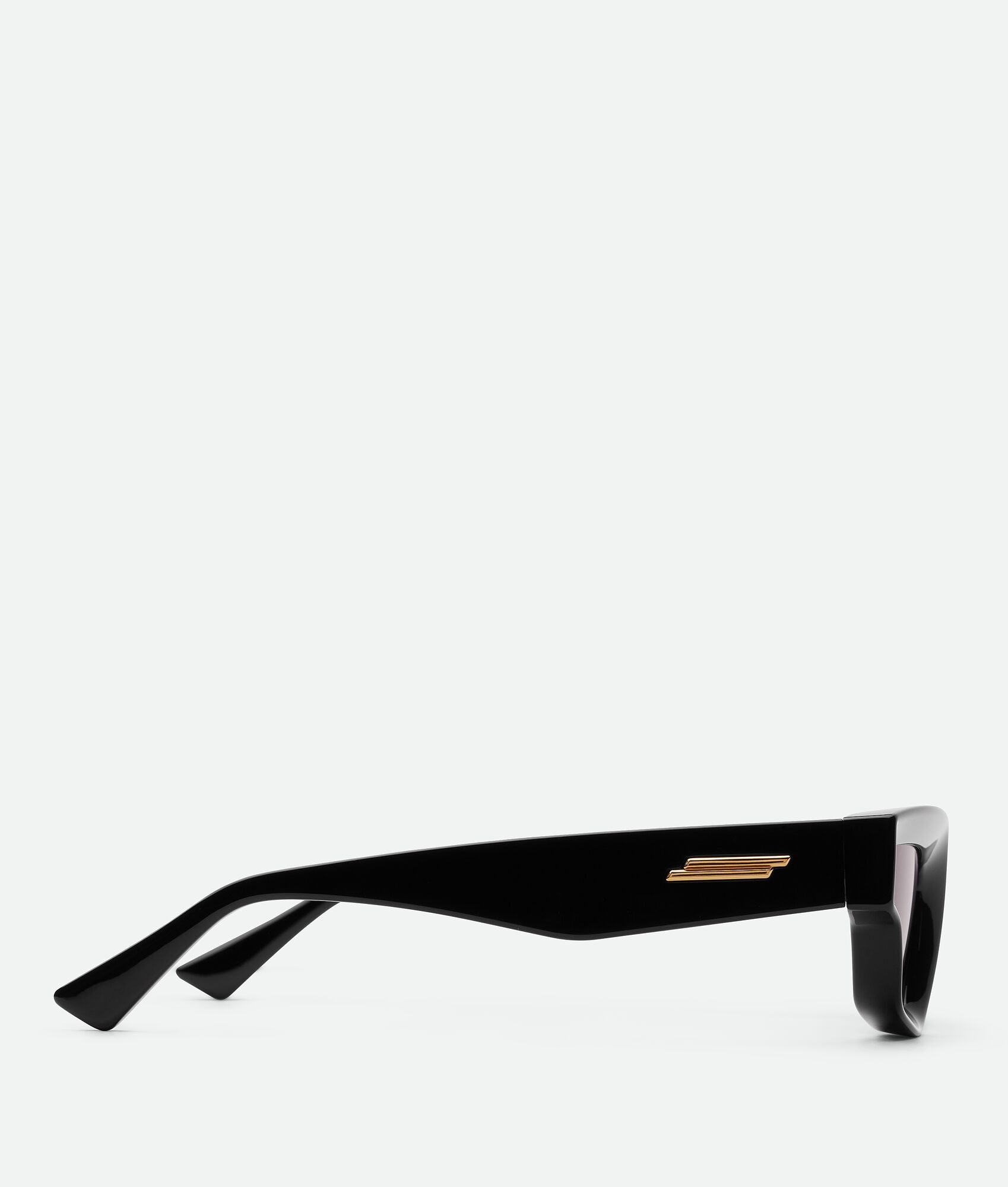 Bottega Veneta Black Sharp Cat-Eye Sunglasses