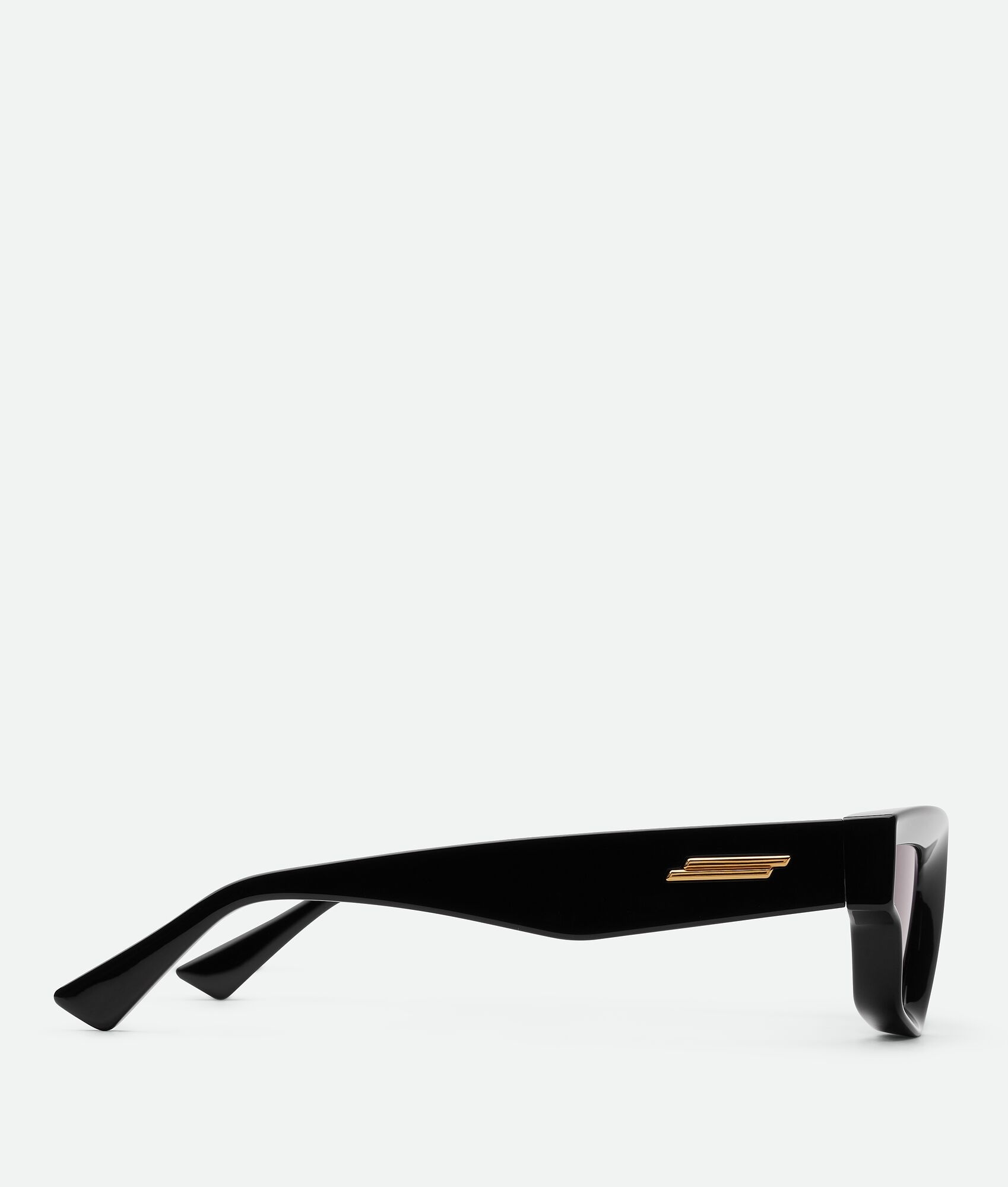 Bottega Veneta Black Cone Wraparound Sunglasses for Men