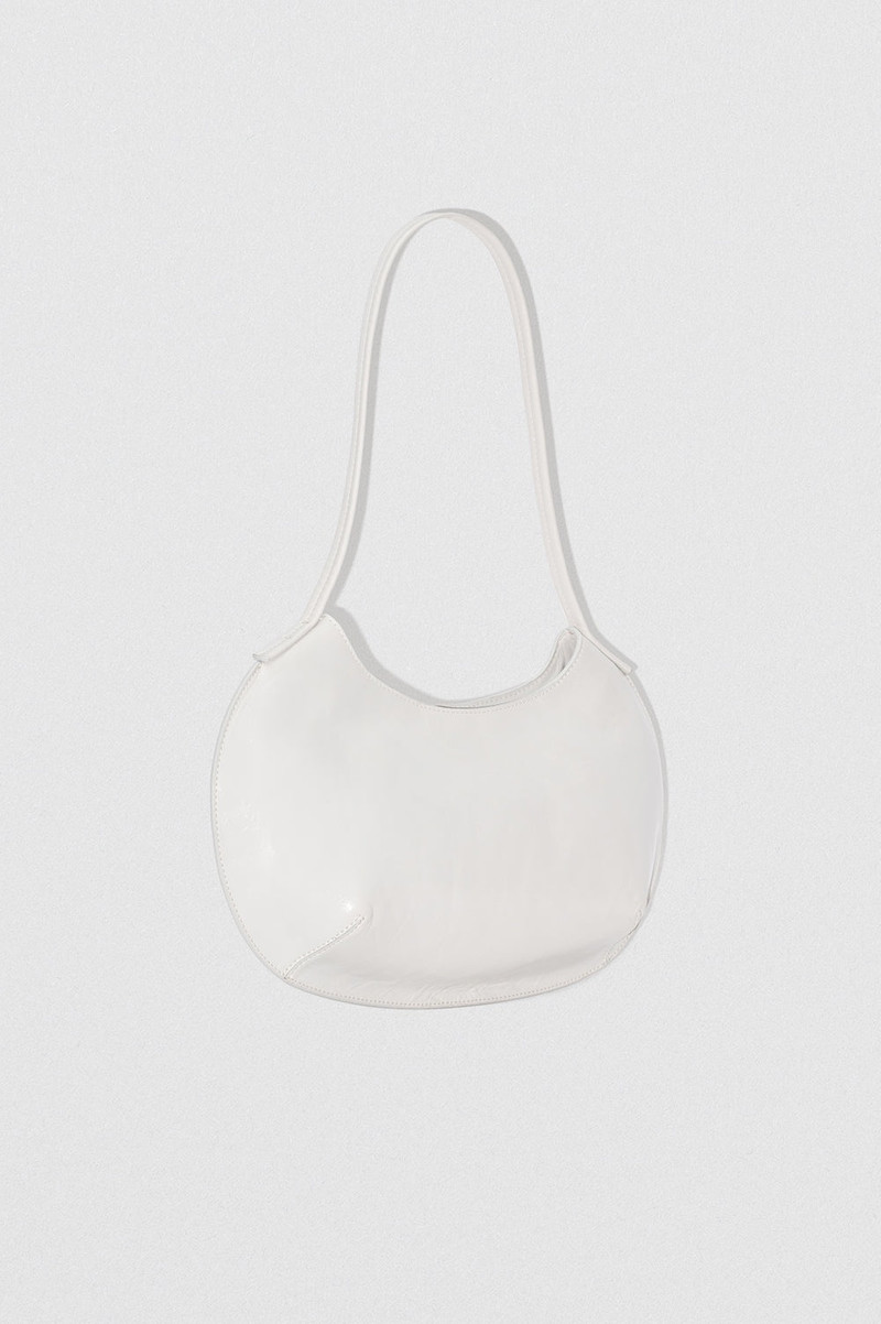 BY FAR Horner Burrata Creased Calf Leather Shoulder Bag outlook