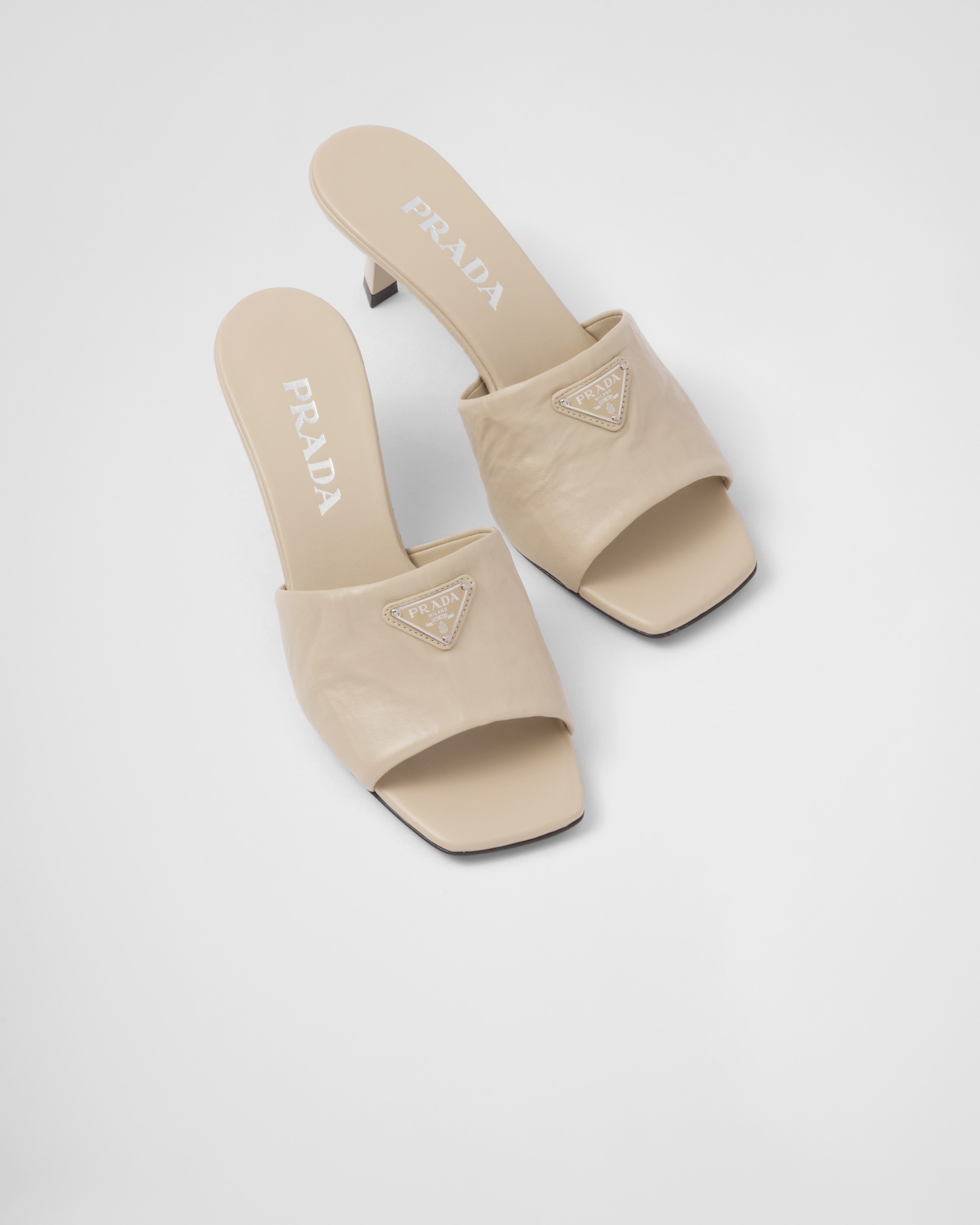Antiqued nappa leather sandals - 4