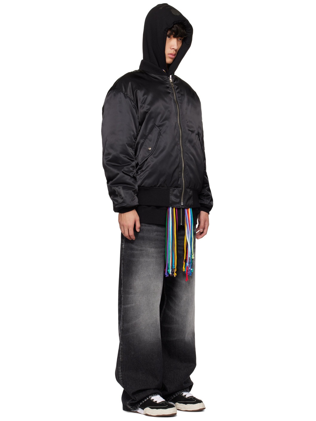 Black Phenomenon Edition Cross Loop Bomber Jacket - 2
