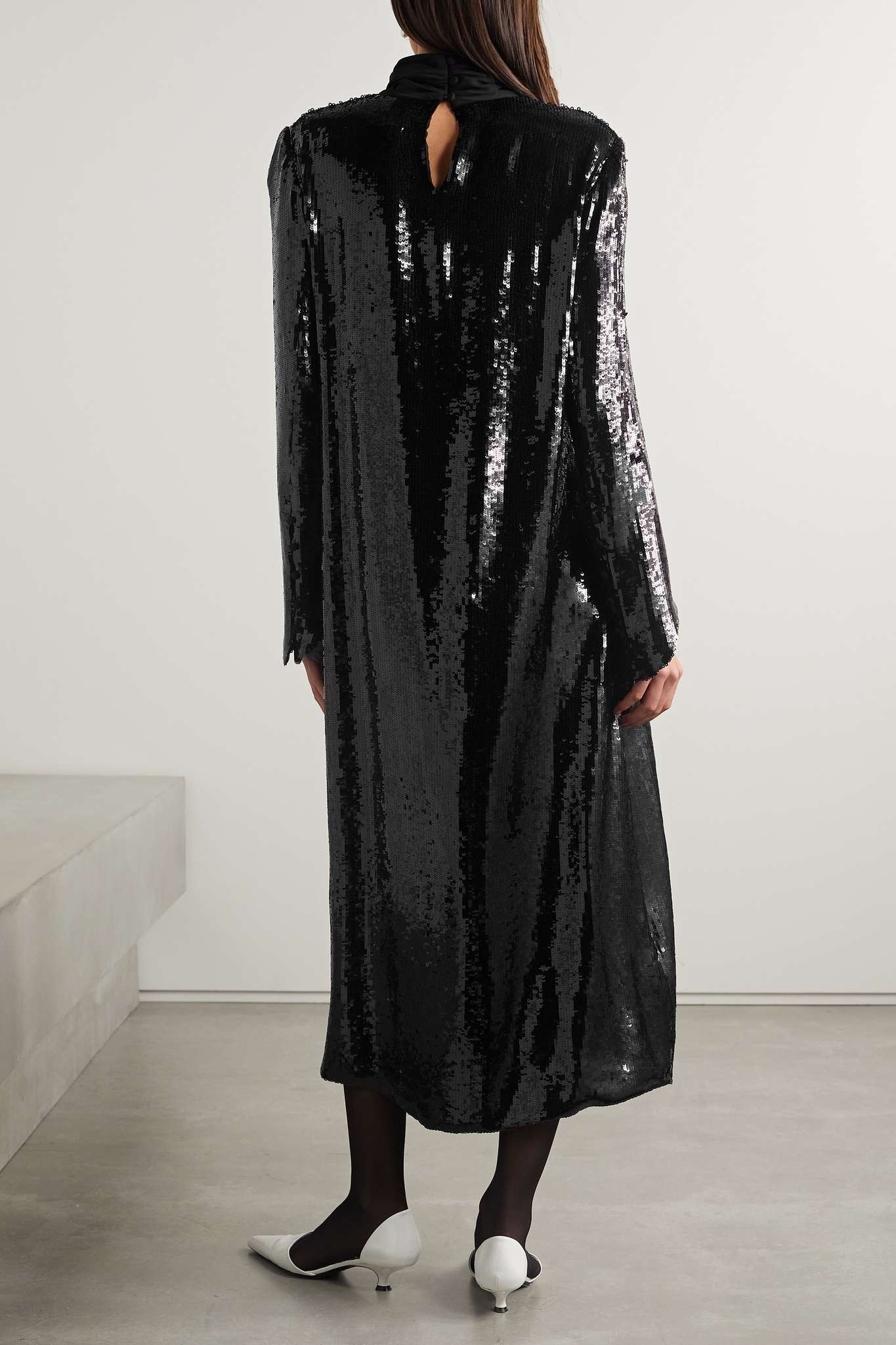 Leibel sequined georgette midi dress - 3