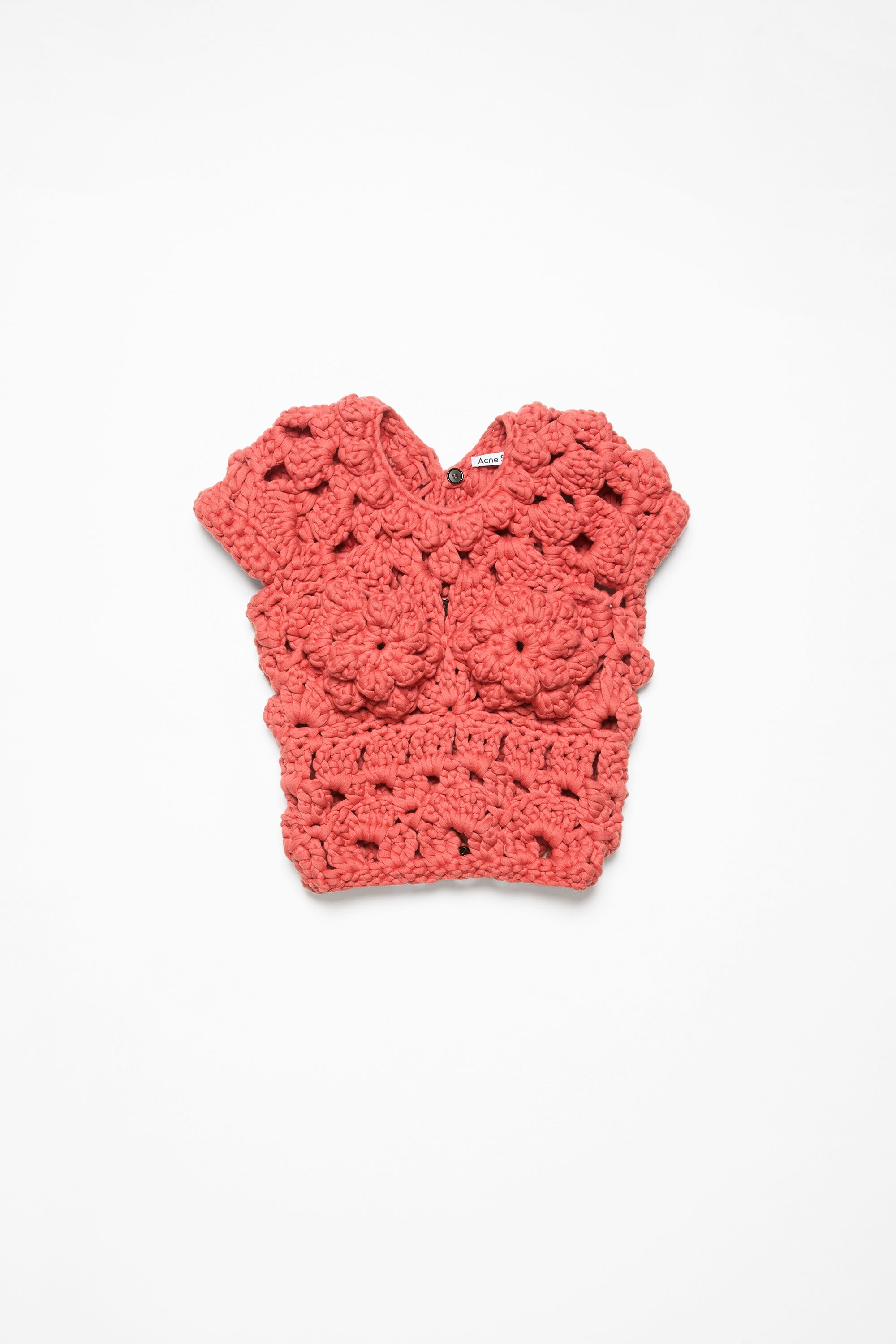 Crochet top - Coral red - 1
