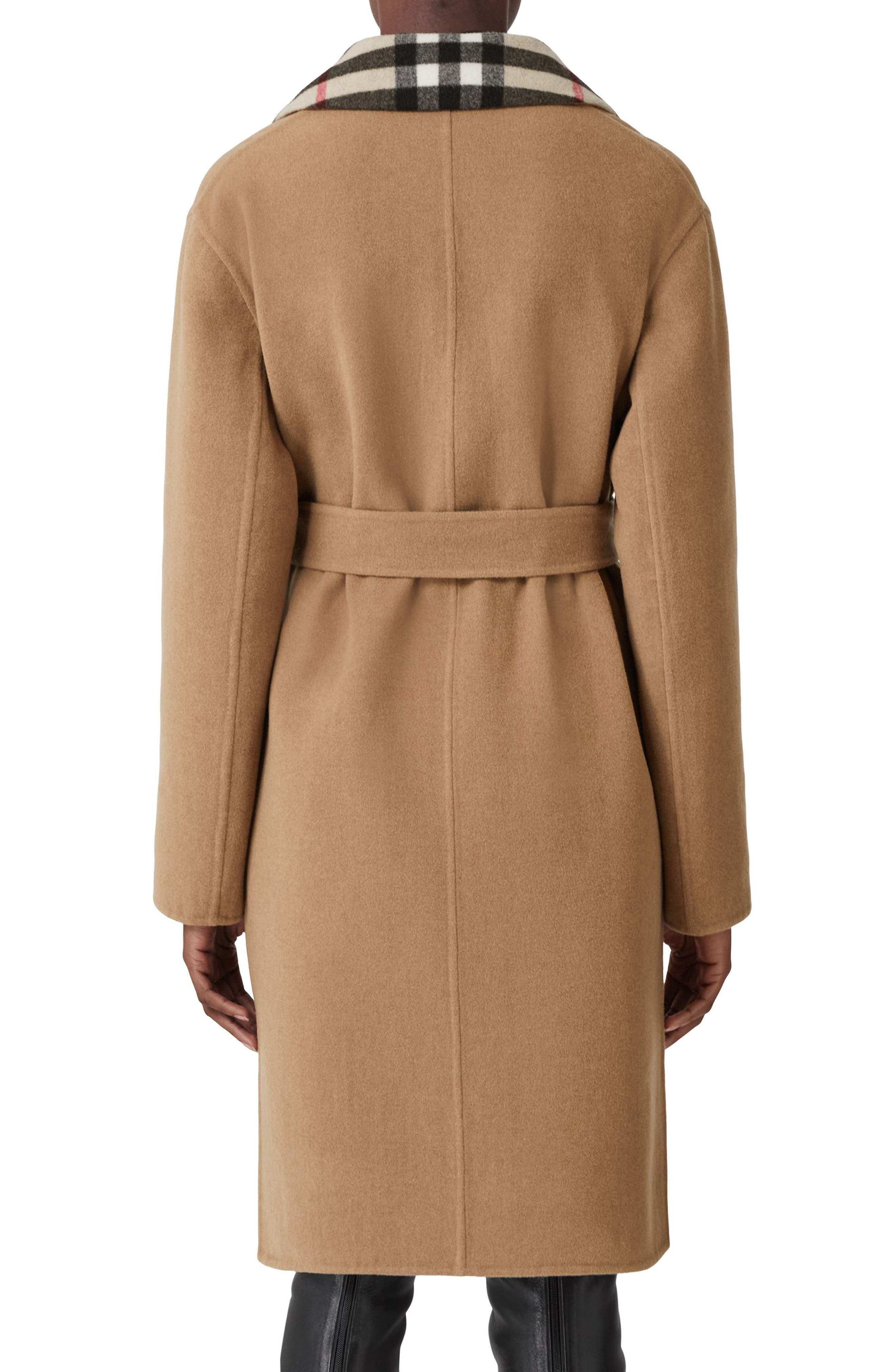 burberry Reversible Check Double Face Wool Coat in Archive Beige Chk at Nordstrom - 3