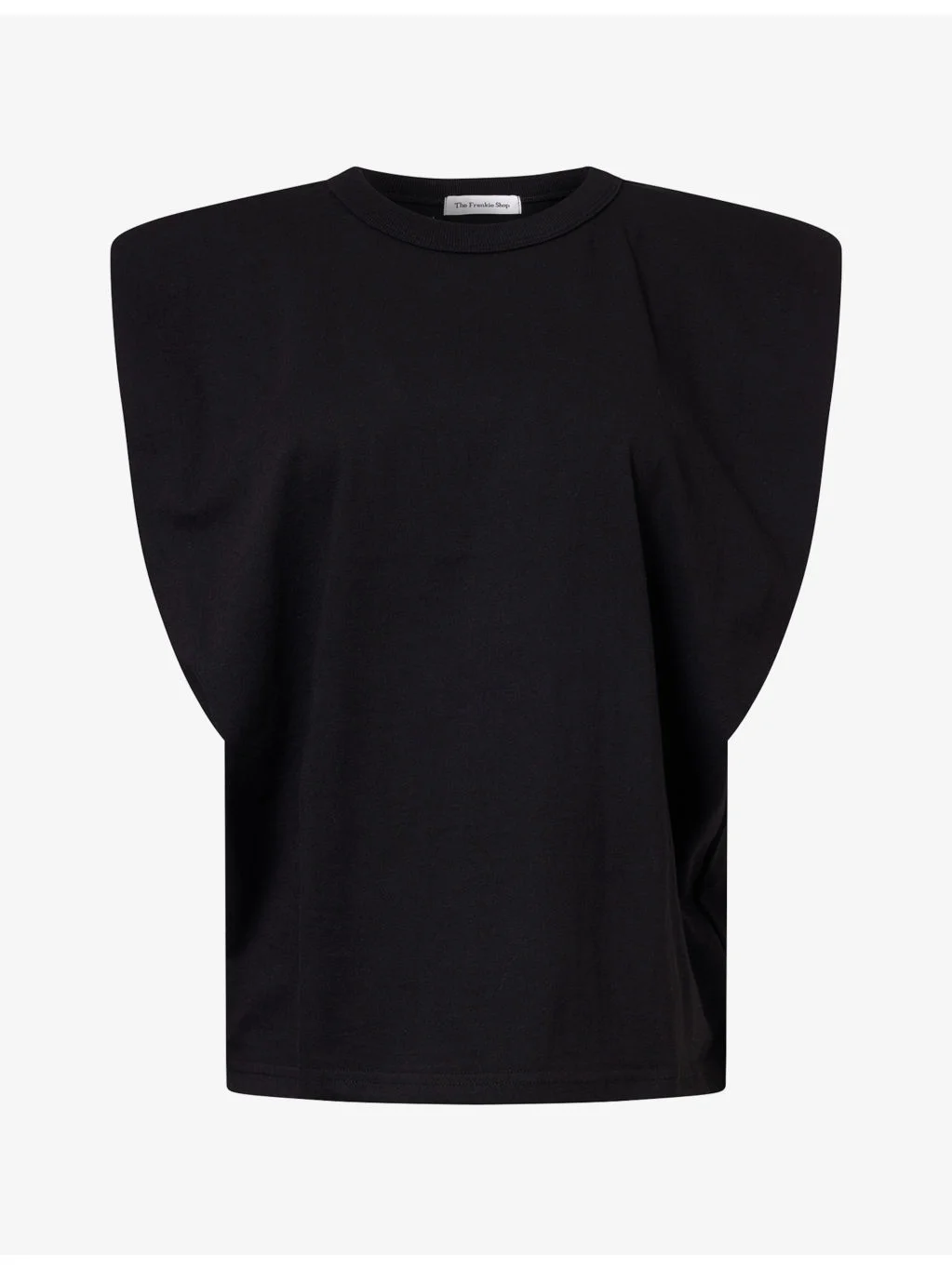 Eva Padded-Shoulder Cotton-Jersey T-Shirt - 1