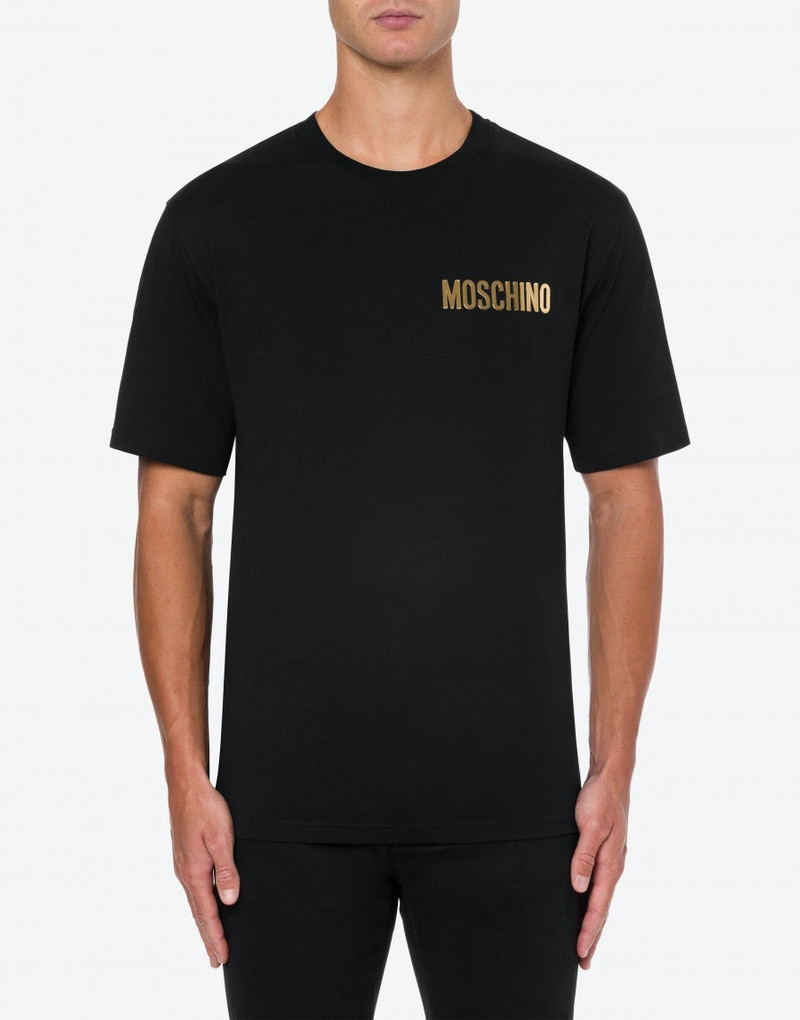 Moschino METALLIC LOGO ORGANIC JERSEY T-SHIRT outlook