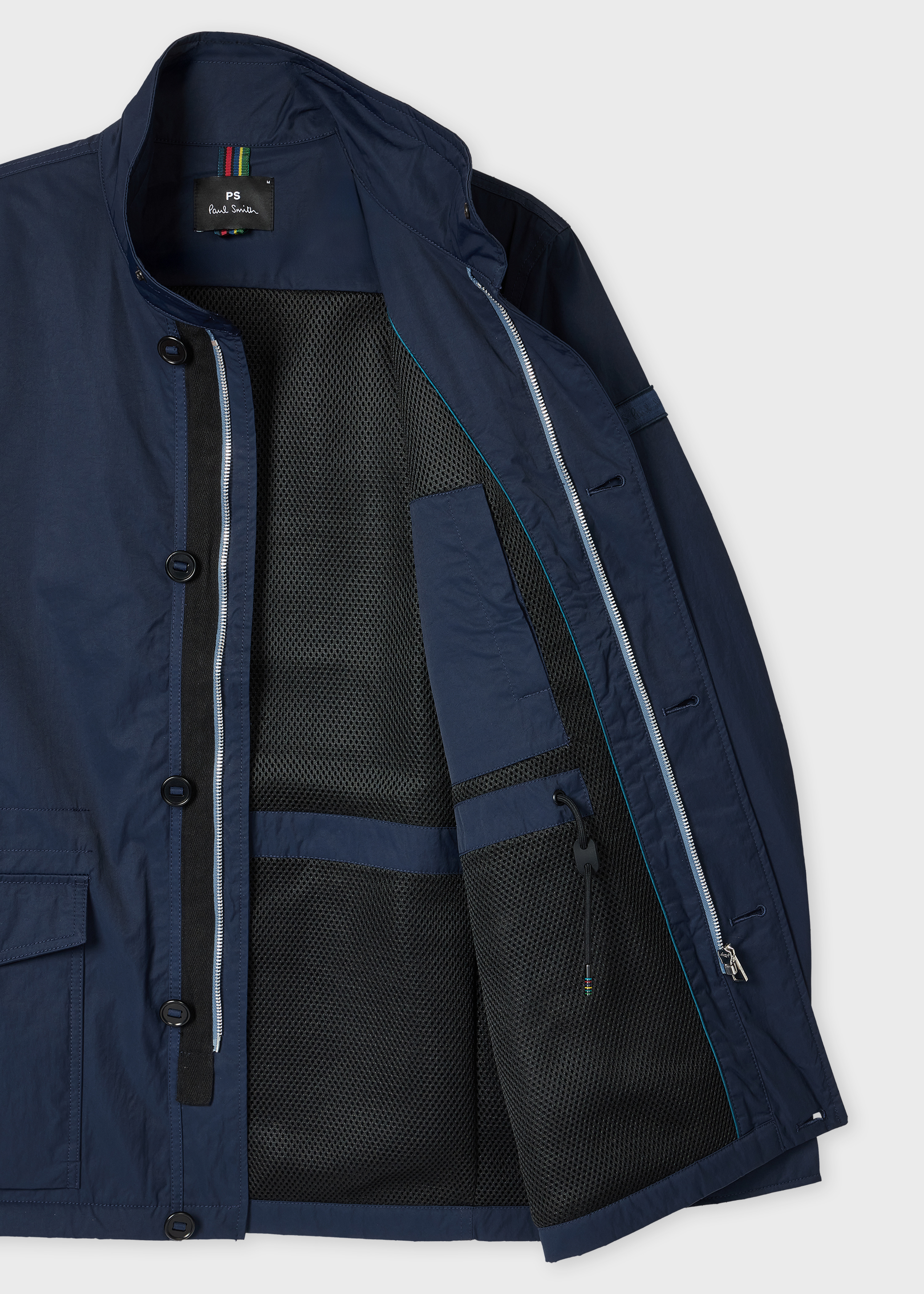 Navy Nylon Field Jacket - 4