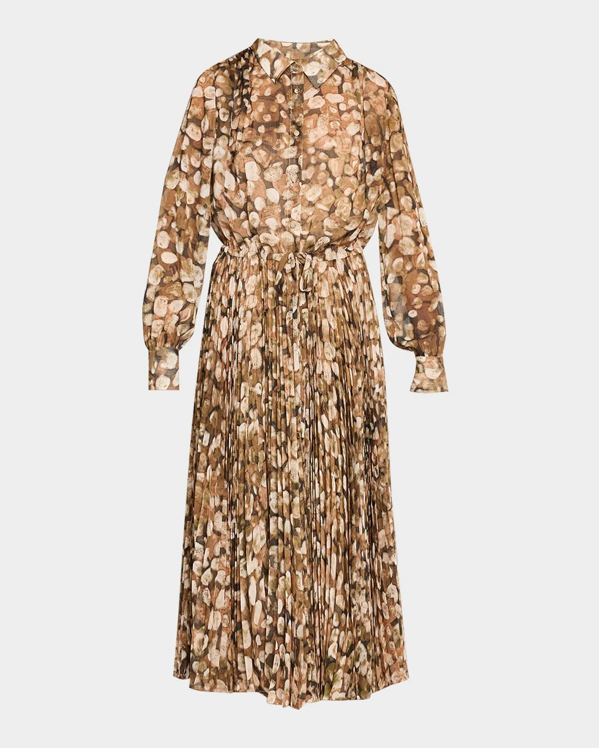 Finch Drawstring-Waist Midi Dress - 1