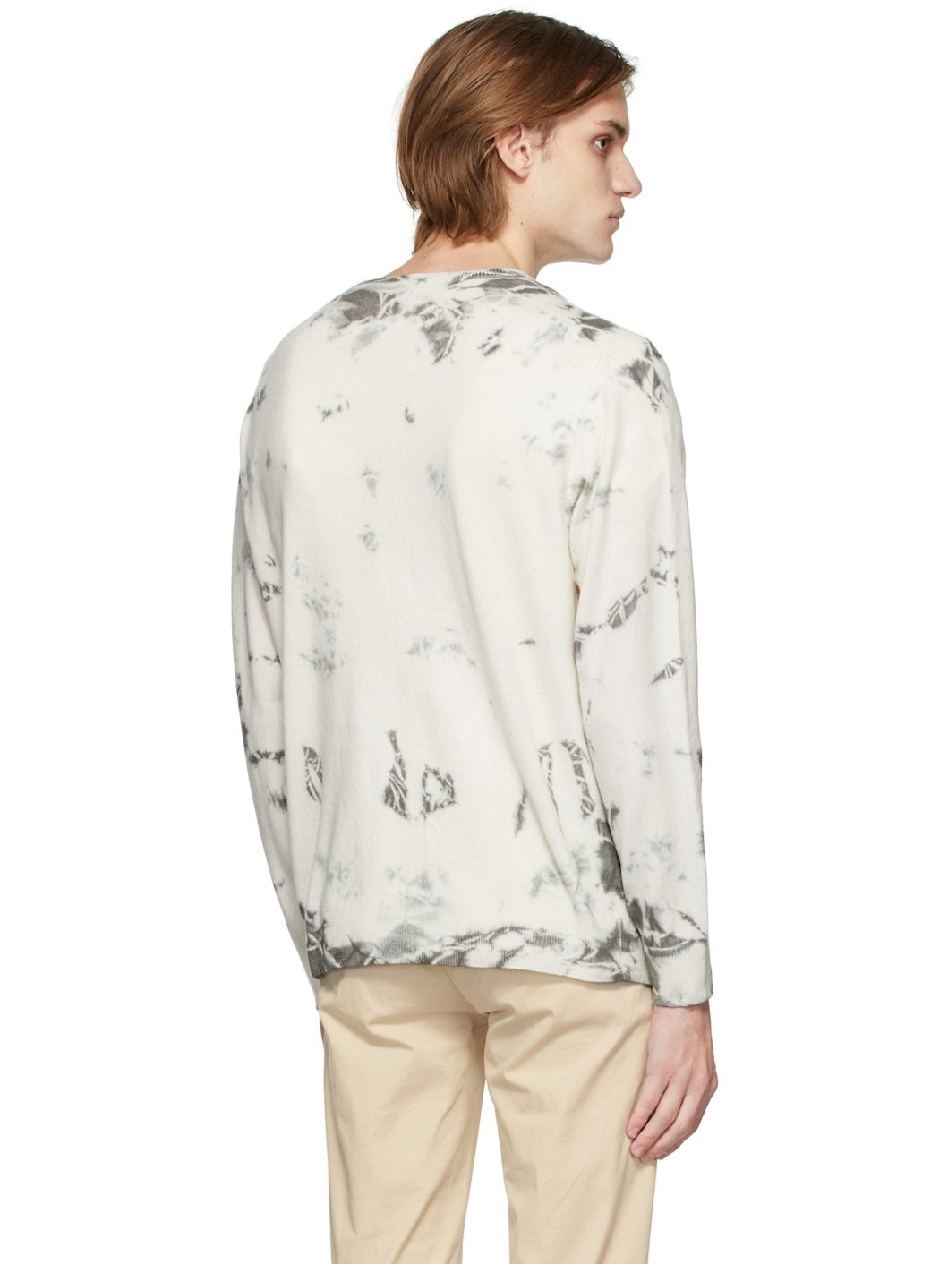 Off-White & Grey Cashmere Ninni Sweater - 3