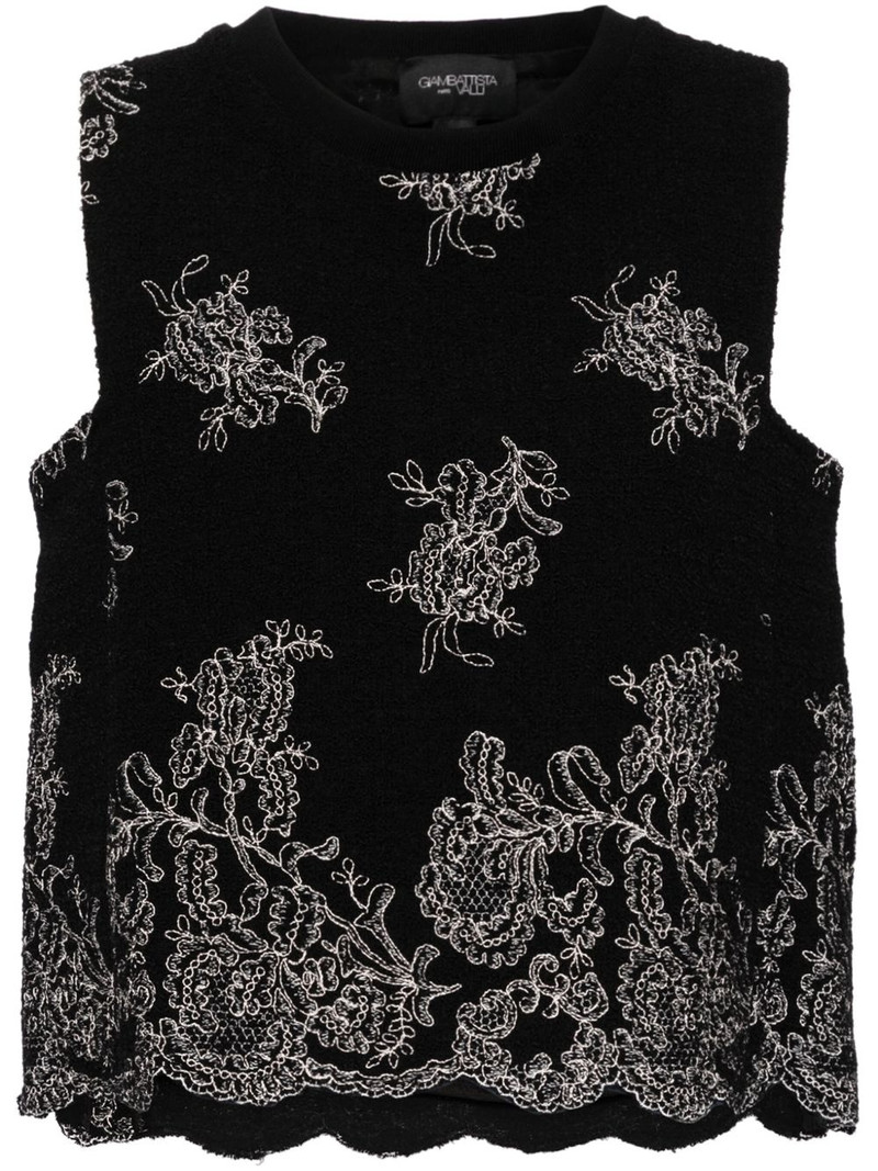 floral-embroidered tank top 1